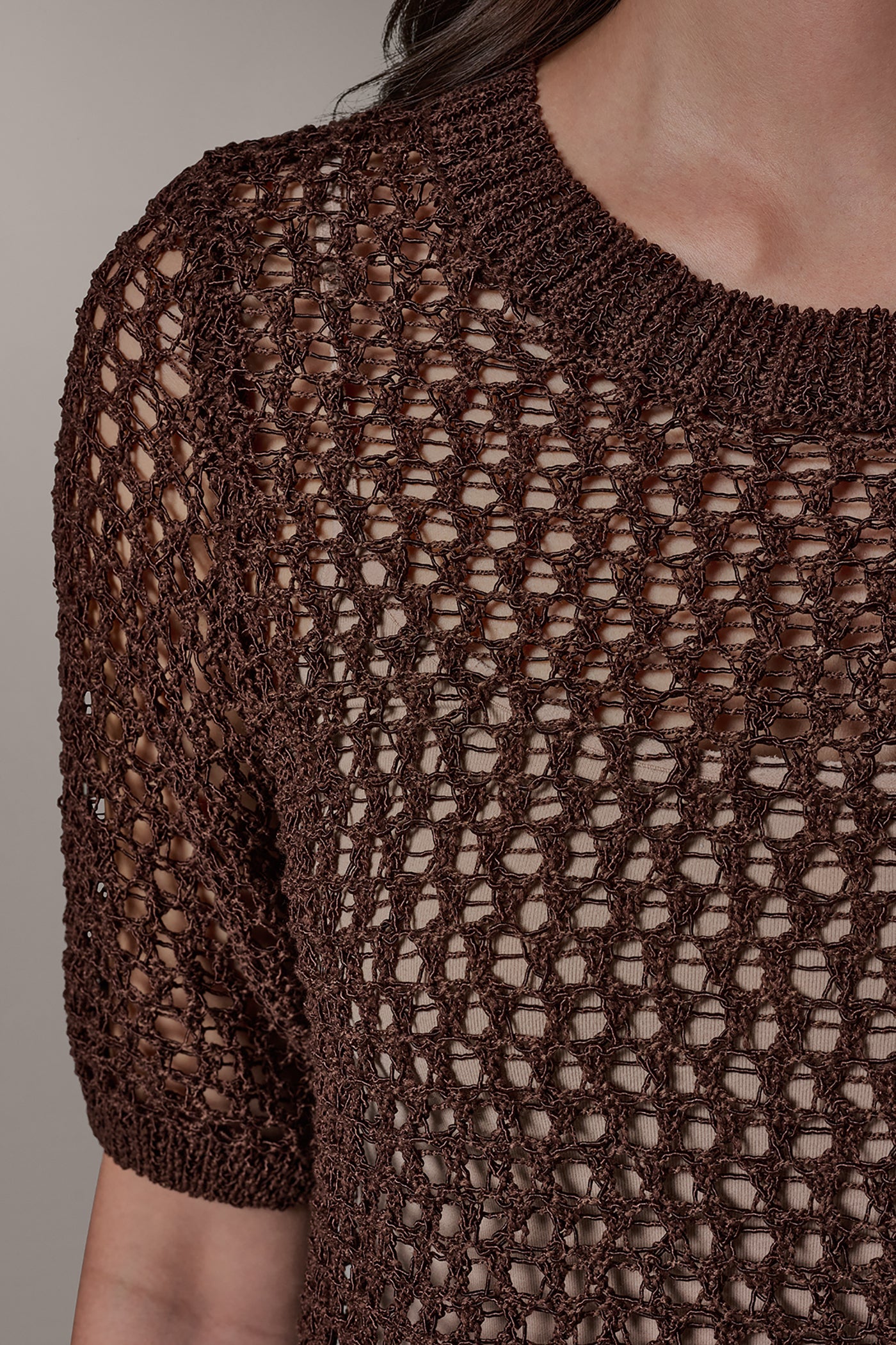 SHORT SLEEVE OPEN STITCH SWEATER VIEW 5 | Sweaters