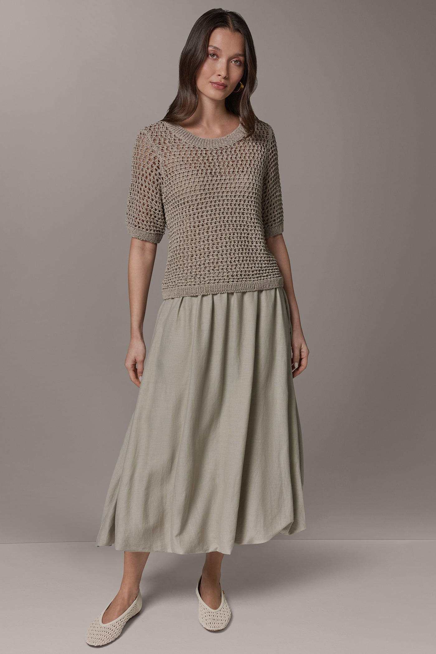 CREW NECK SHORT SLEEVE SWEATER VIEW 7 | New clothing