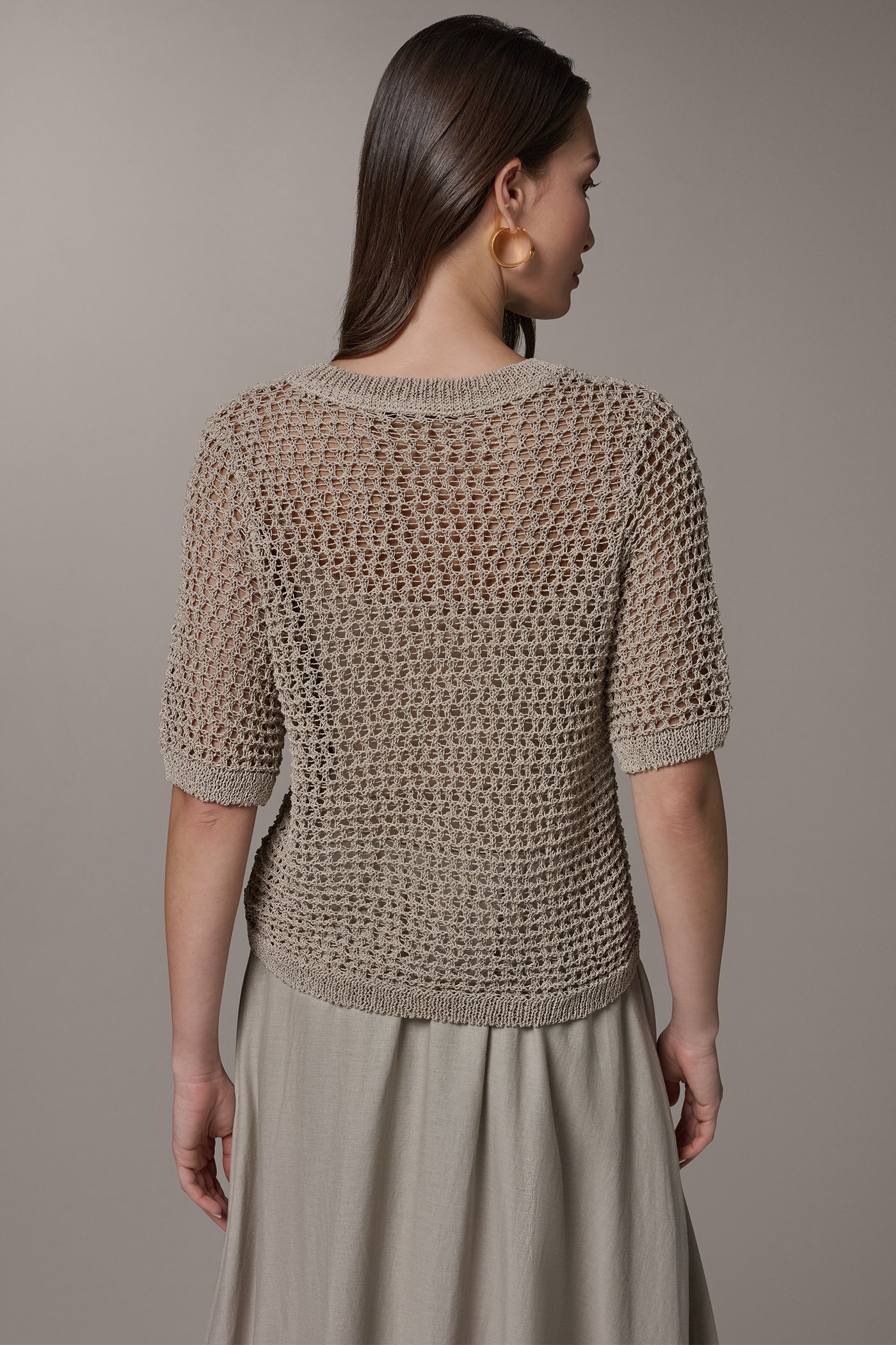 CREW NECK SHORT SLEEVE SWEATER | View 2 | New clothing