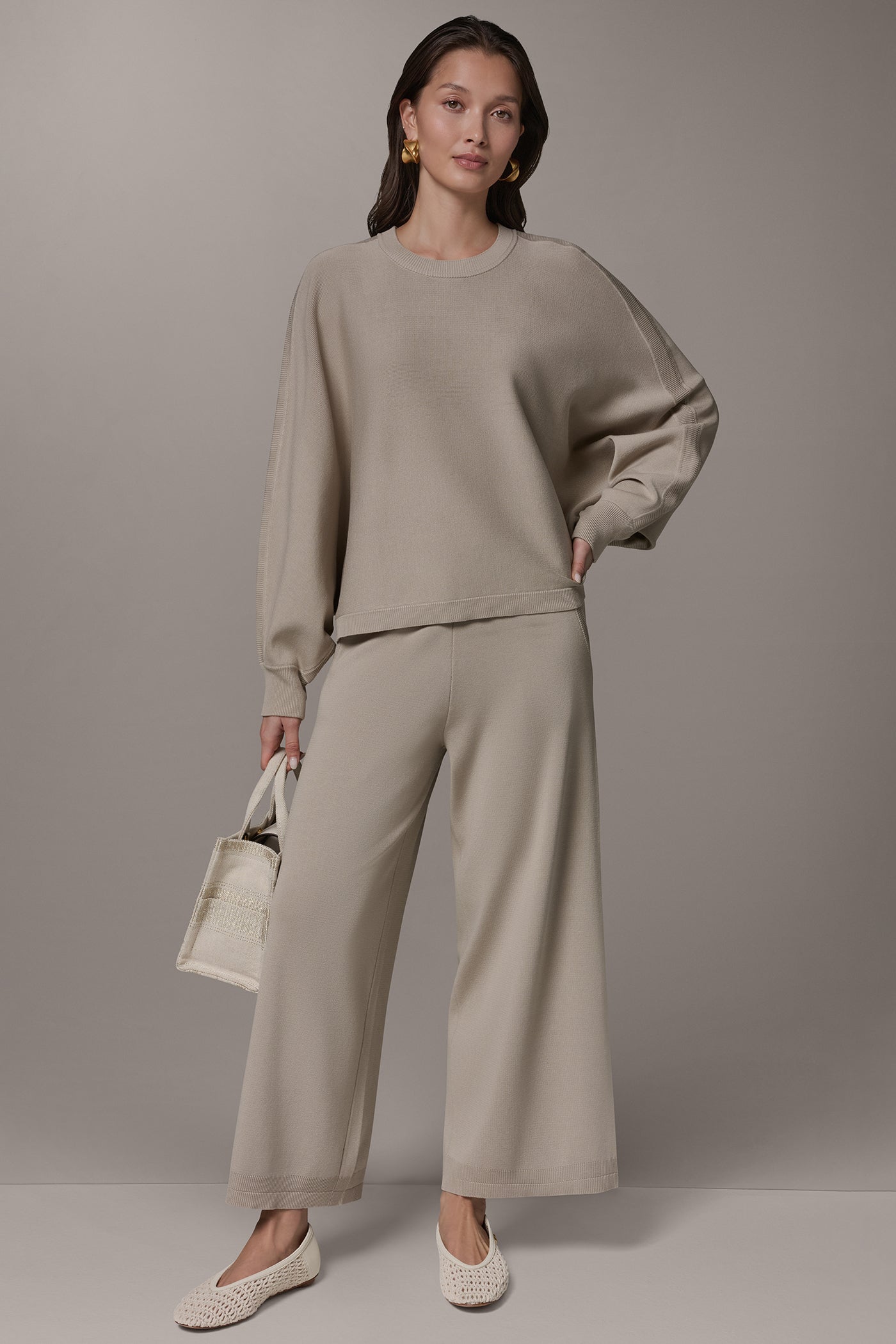 DOLMAN SLEEVE CREW NECK SWEATER VIEW 5 | Donna Karan Weekend