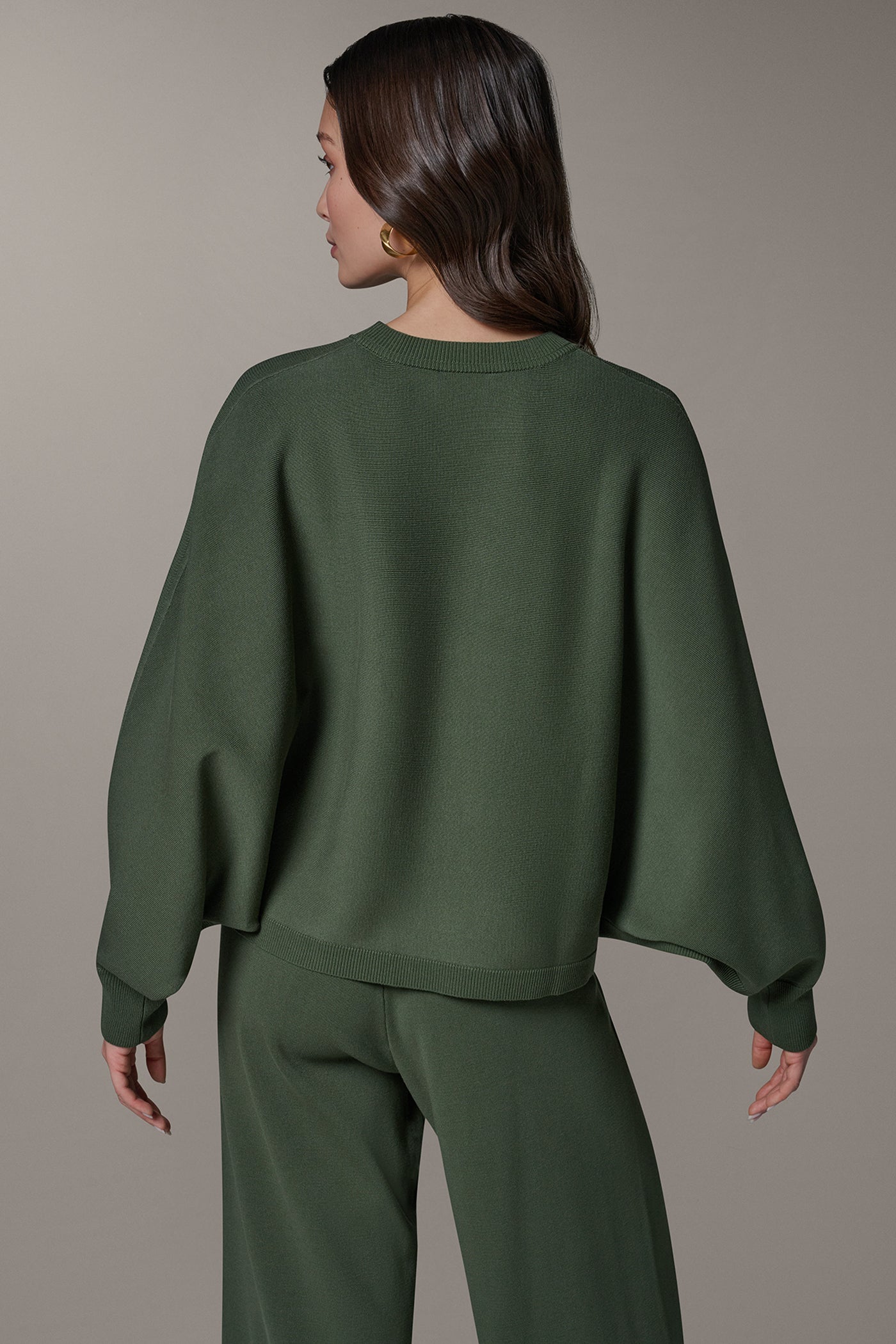 LONG DOLMAN SLEEVE SWEATER (alternate view)