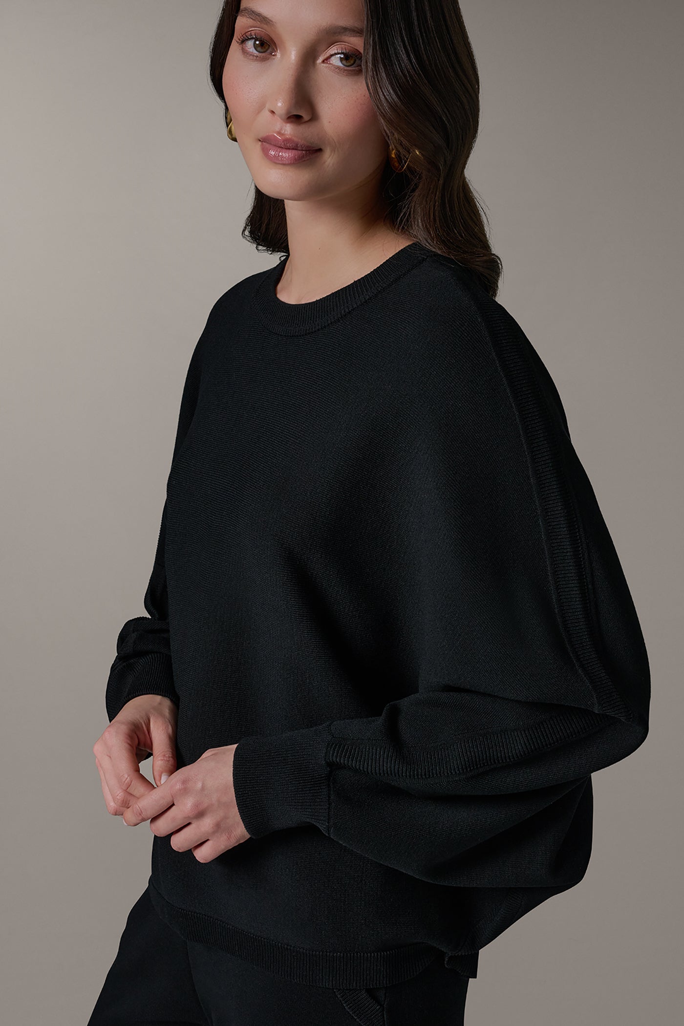 LONG DOLMAN SLEEVE SWEATER VIEW 4 | New Arrivals