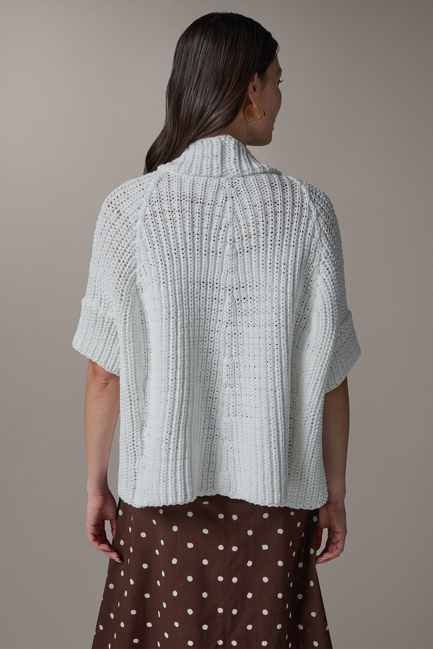 DROP SHOULDER SHORT SLEEVE CARDIGAN | View 2 | New clothing