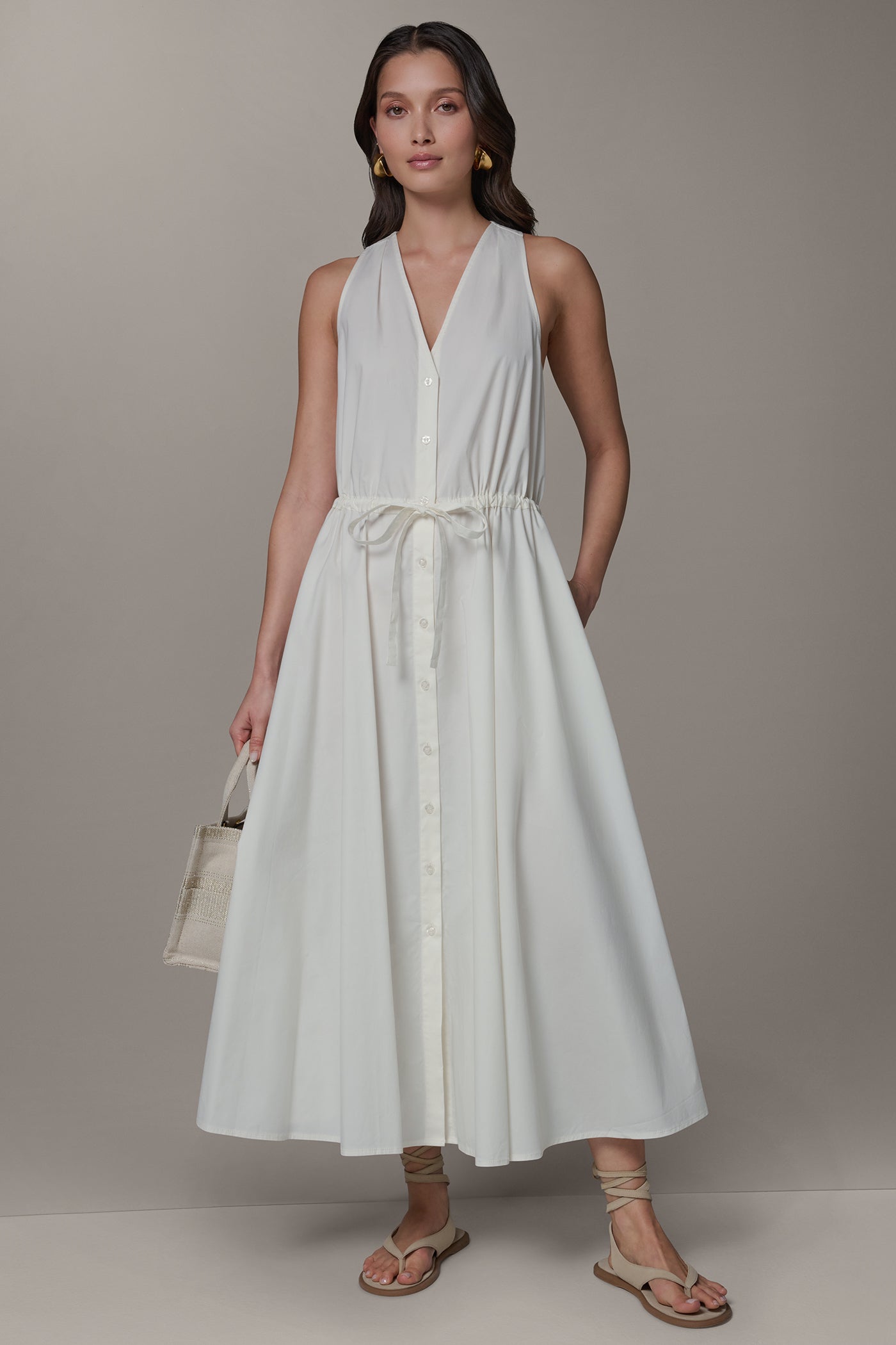 HALTER BUTTON FRONT DRESS VIEW 8 | New clothing