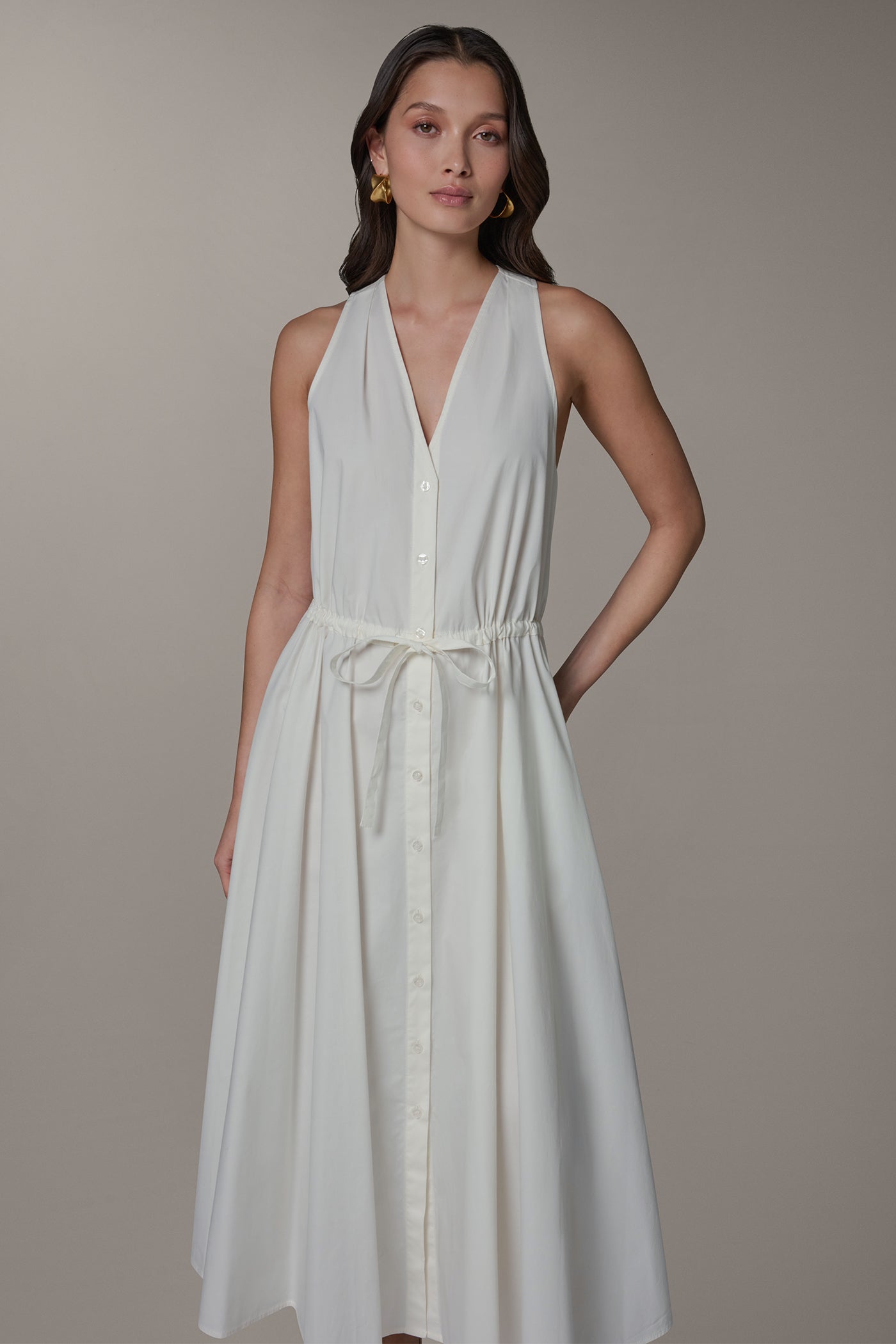 HALTER BUTTON FRONT DRESS VIEW 7 | New clothing