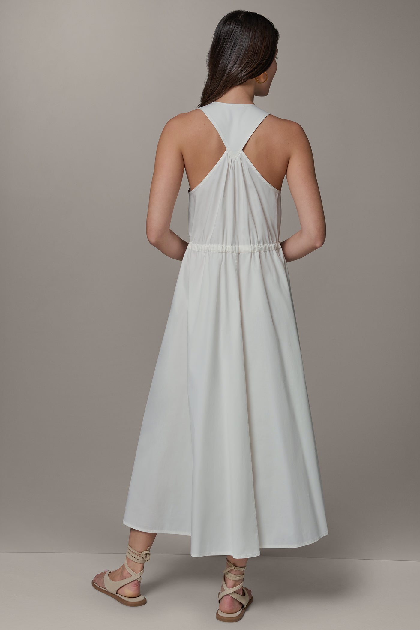 Sleeveless Midi Halter Dress | Shirt Dress | Donna Karan Sleeveless Midi Halter Dress | Shirt Dress | Donna Karan