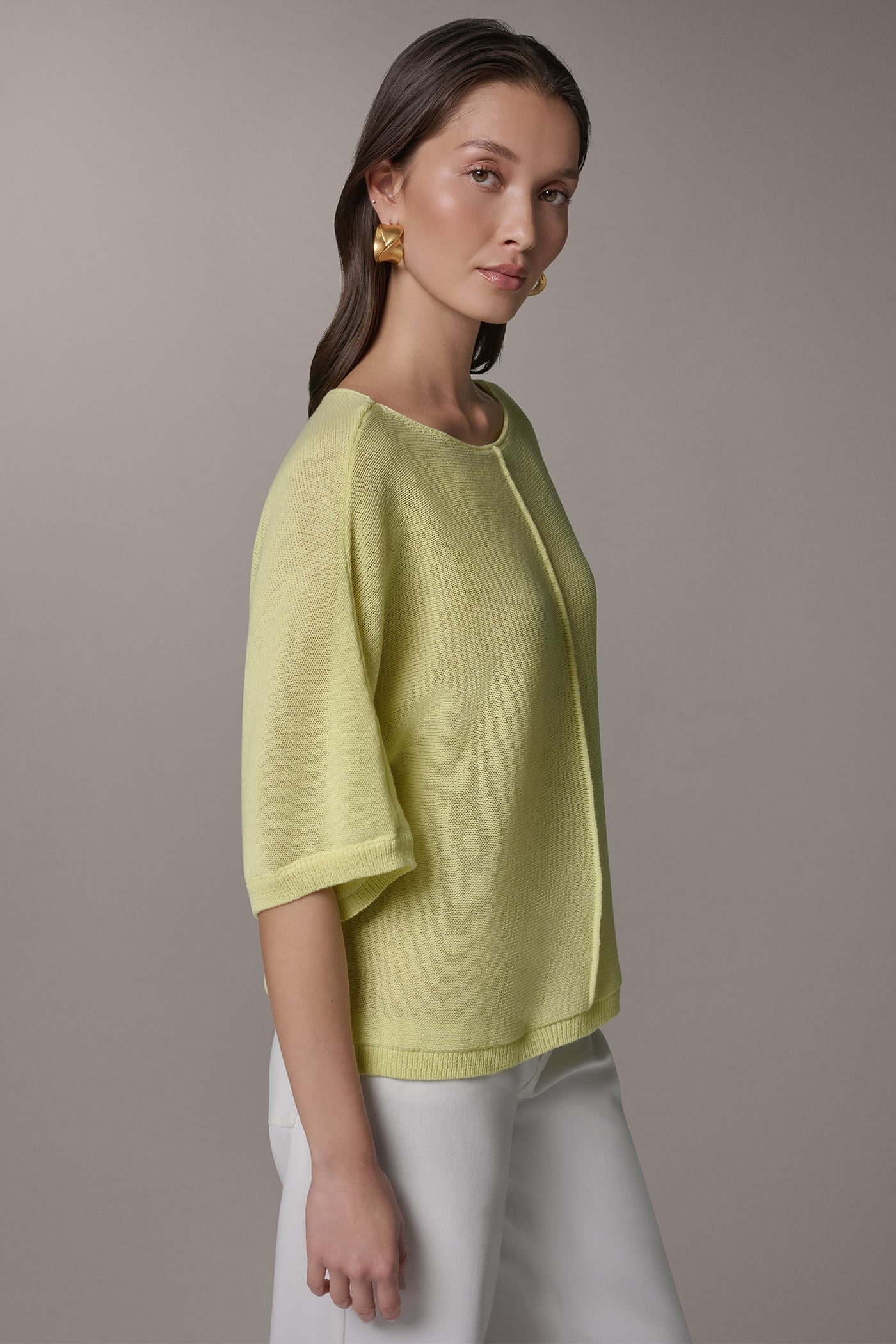 DOLMAN SLEEVE BOAT NECK SWEATER VIEW 3 | Clothing