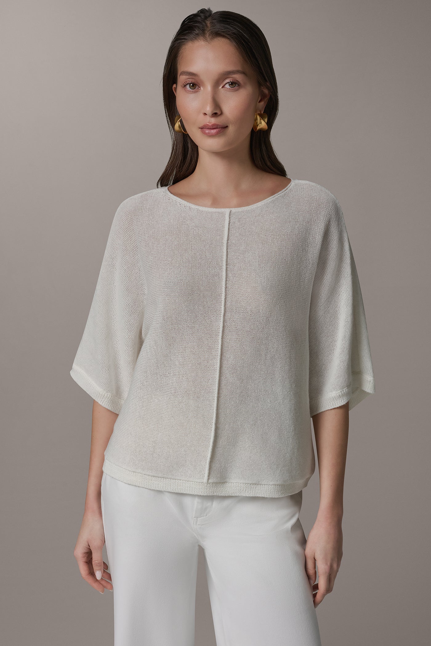 DOLMAN SLEEVE BOAT NECK SWEATER | View 1 | Clothing