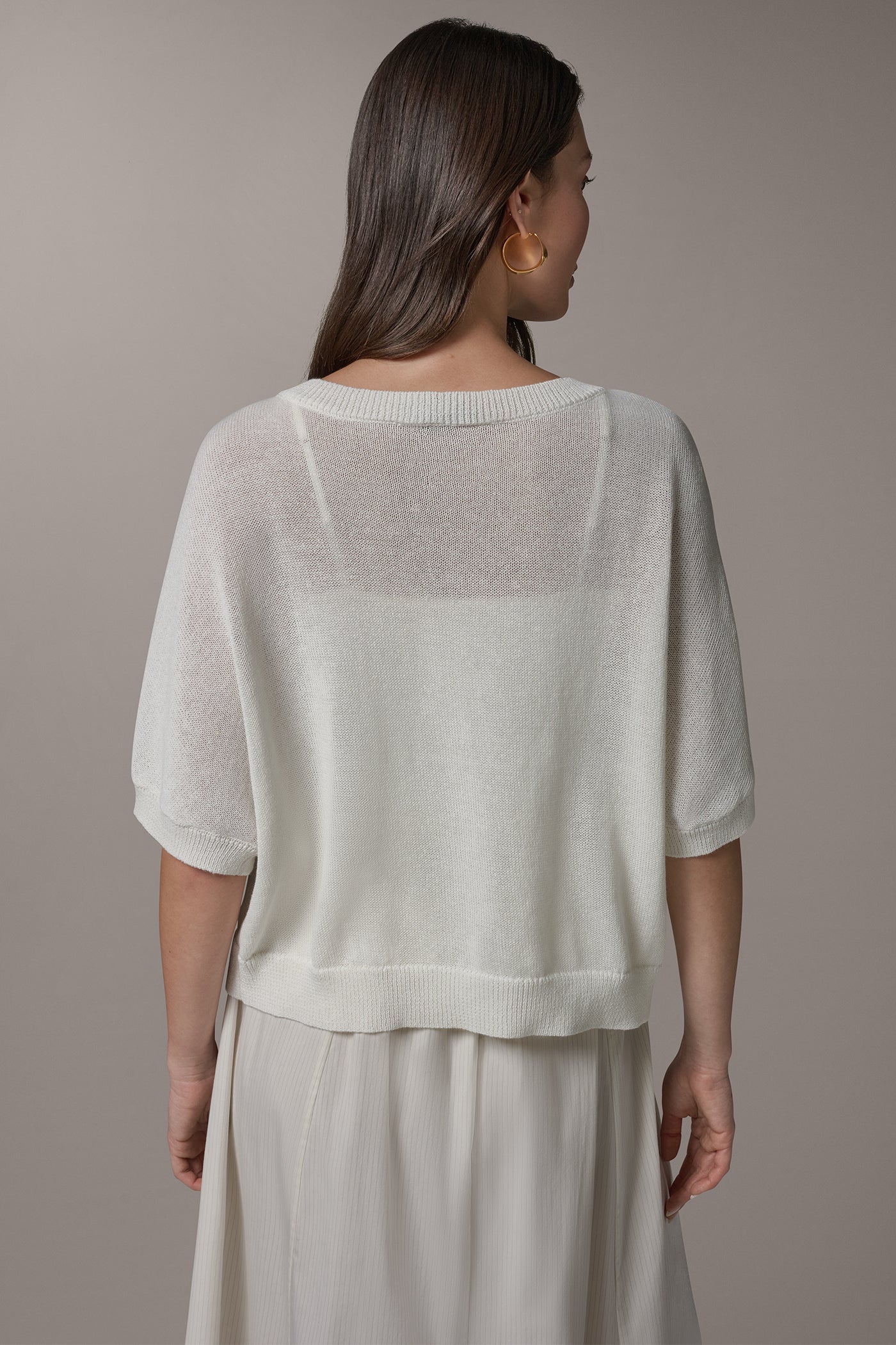 CREW NECK SHORT SLEEVE CARDIGAN | View 2 | Clothing