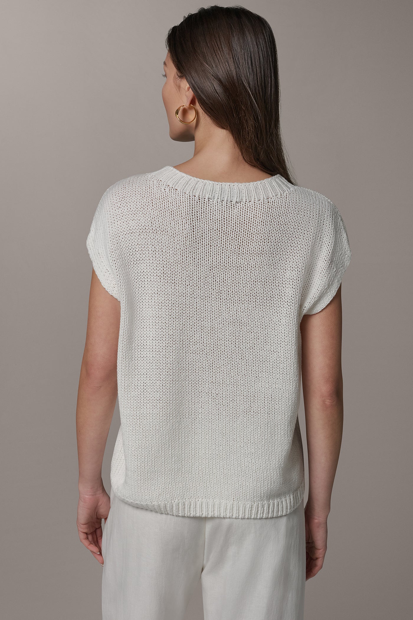 SLEEVELESS CREW NECK SWEATER | View 2 | Casual Collection