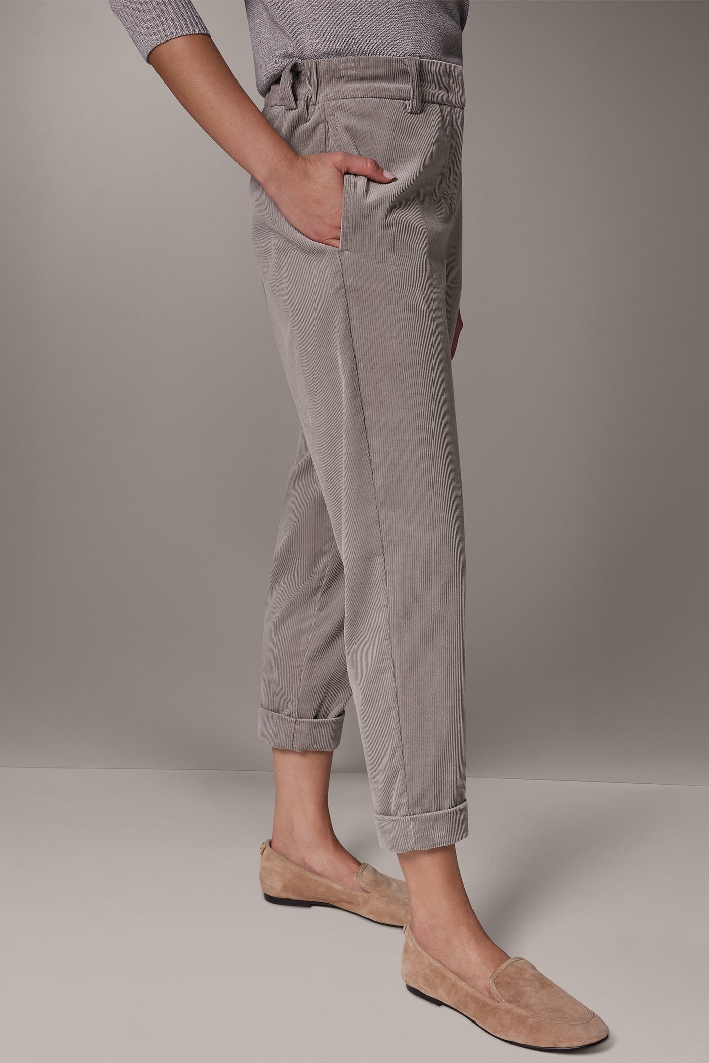 MID-RISE CORDUROY ANKLE PANT VIEW 2