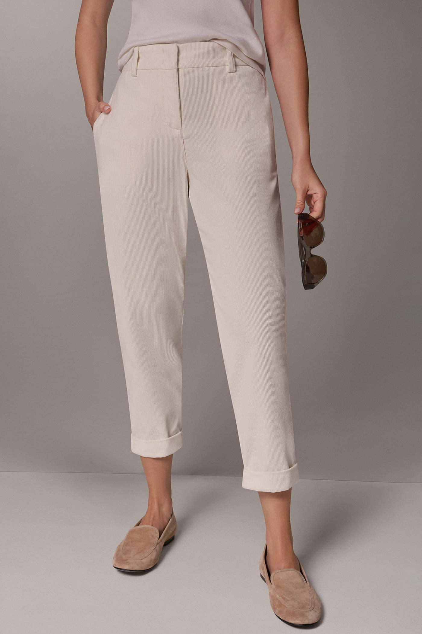 MID-RISE CORDUROY ANKLE PANT VIEW 5