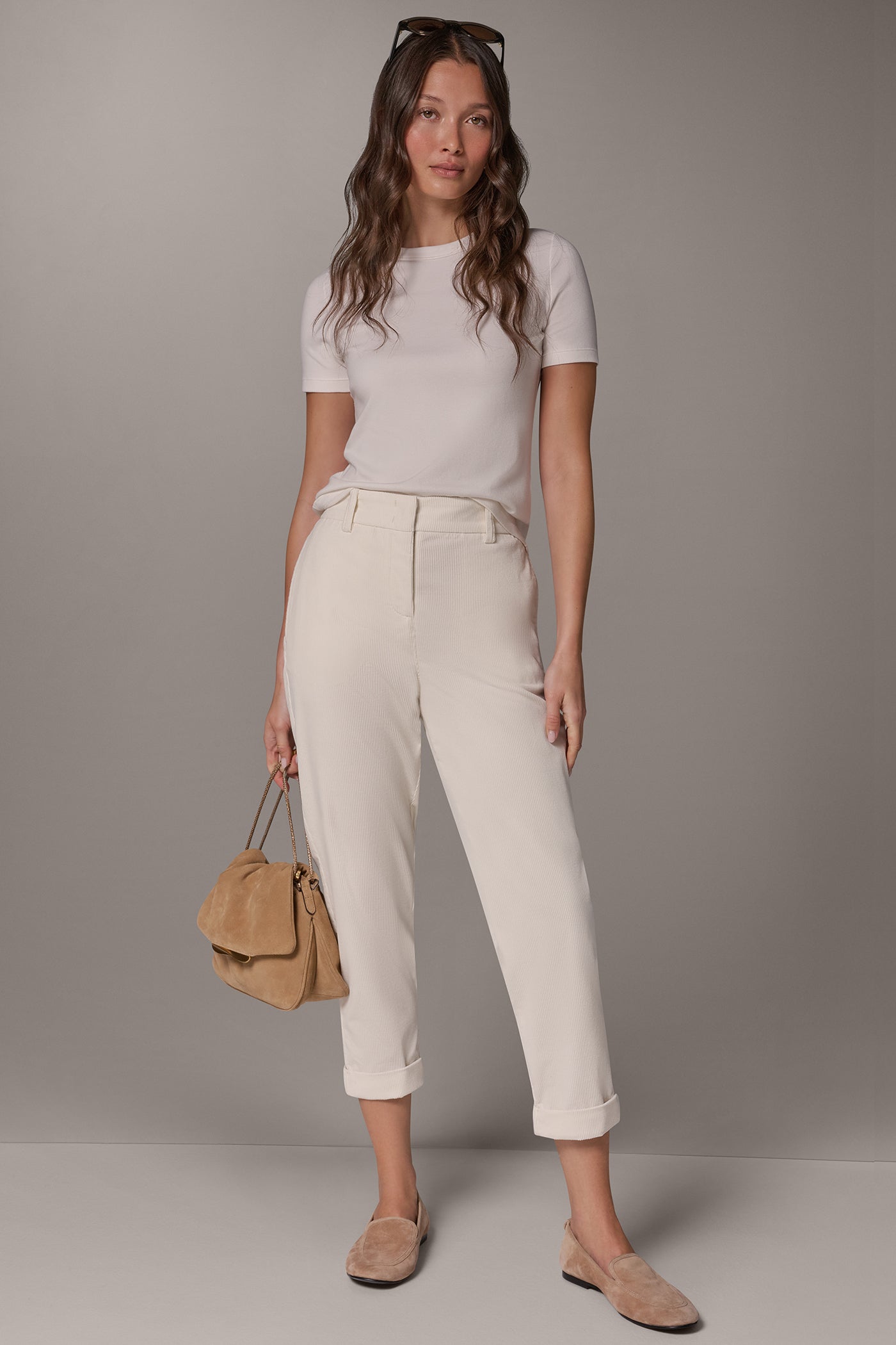 MID-RISE CORDUROY ANKLE PANT VIEW 6