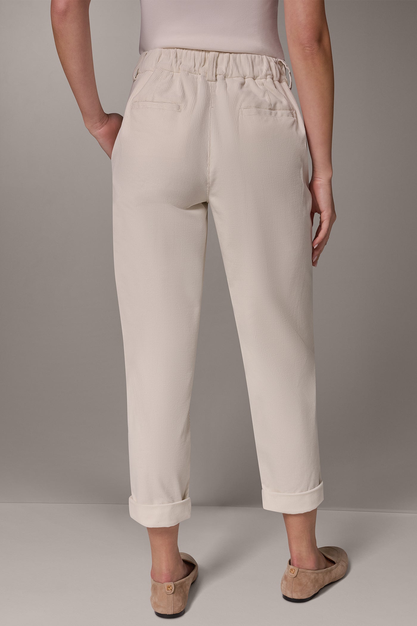 MID-RISE CORDUROY ANKLE PANT VIEW 3