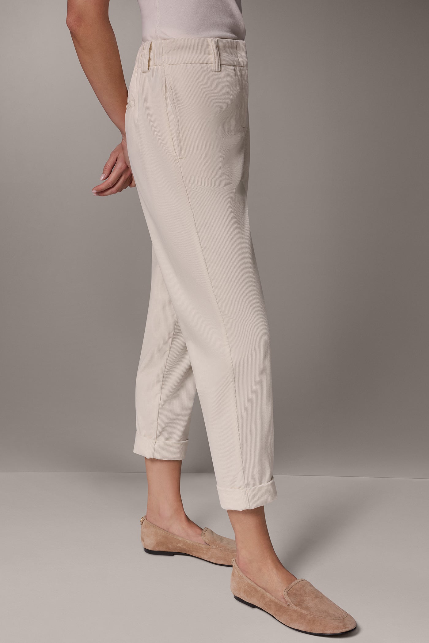 MID-RISE CORDUROY ANKLE PANT VIEW 2