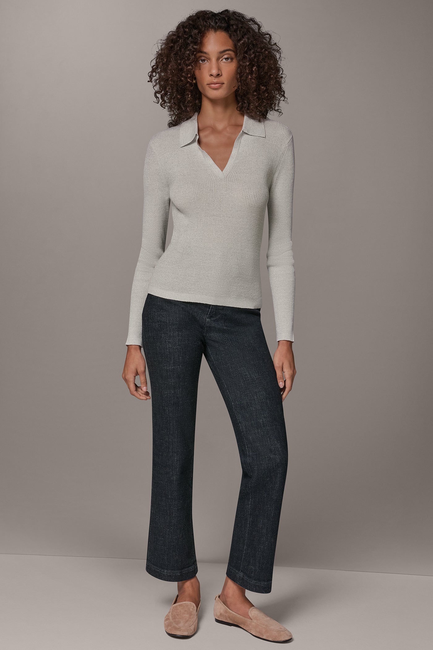 RIB POLO SWEATER VIEW 6