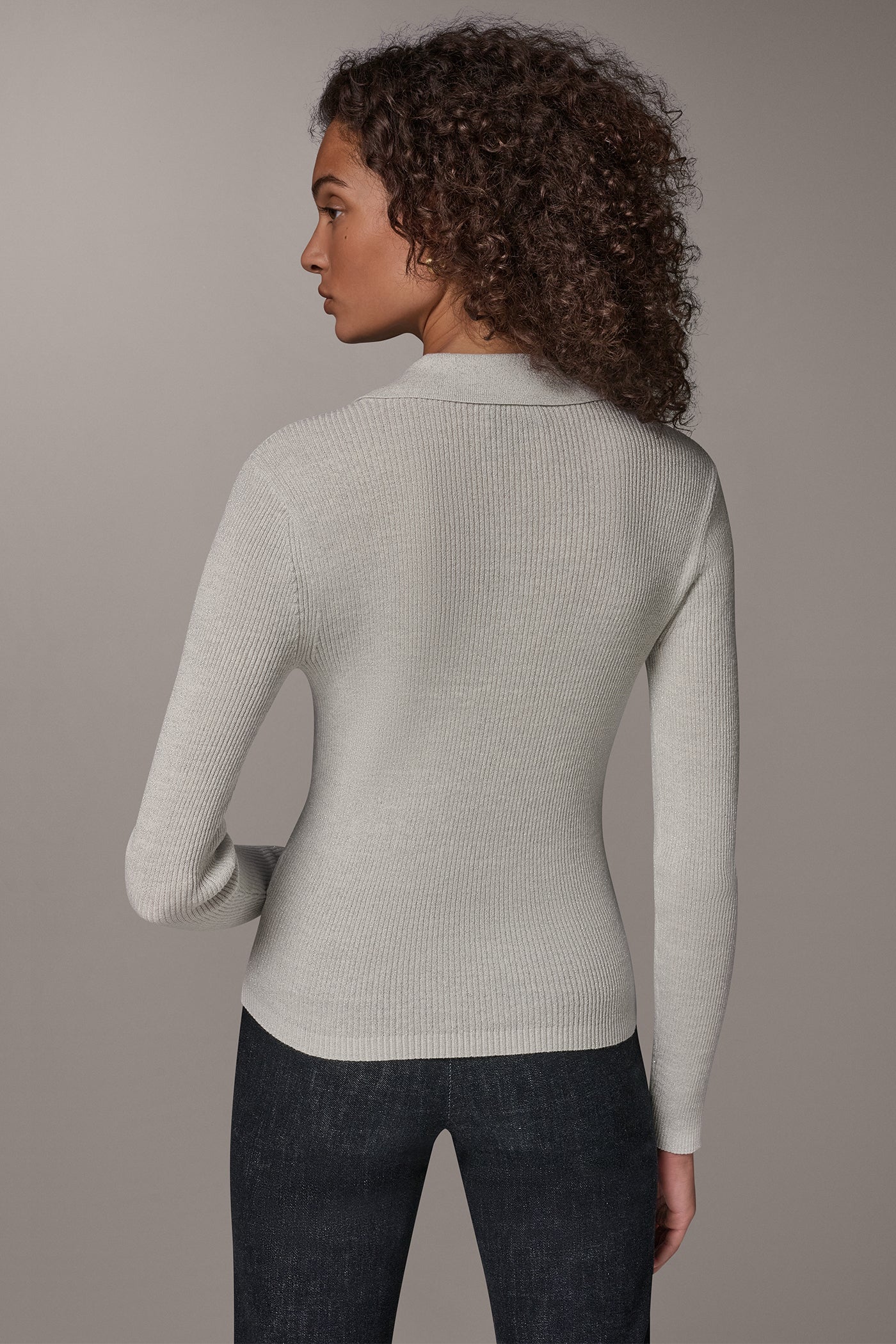 RIB POLO SWEATER VIEW 3