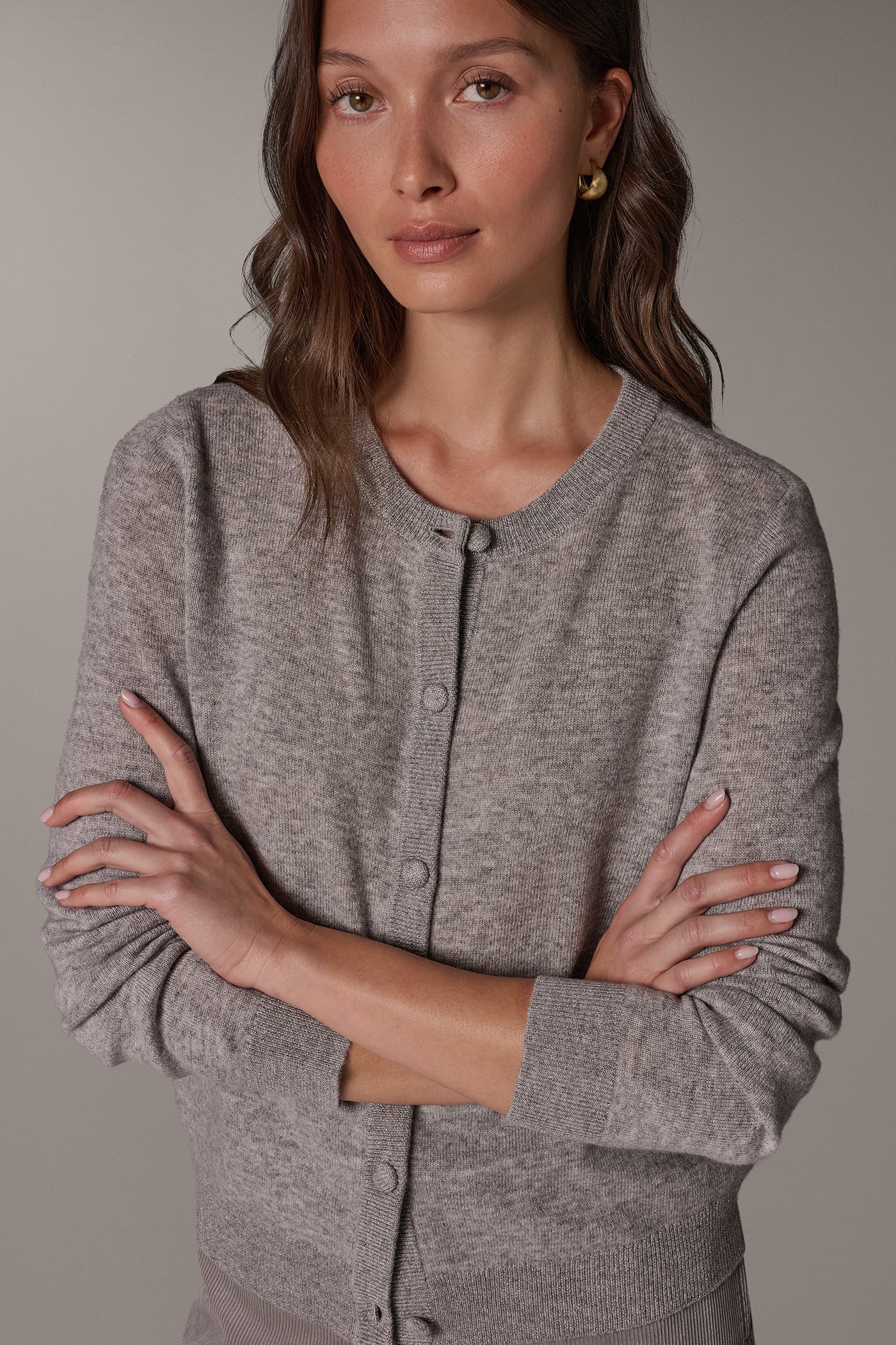 WOOL AND CASHMERE BLEND CARDIGAN VIEW 4