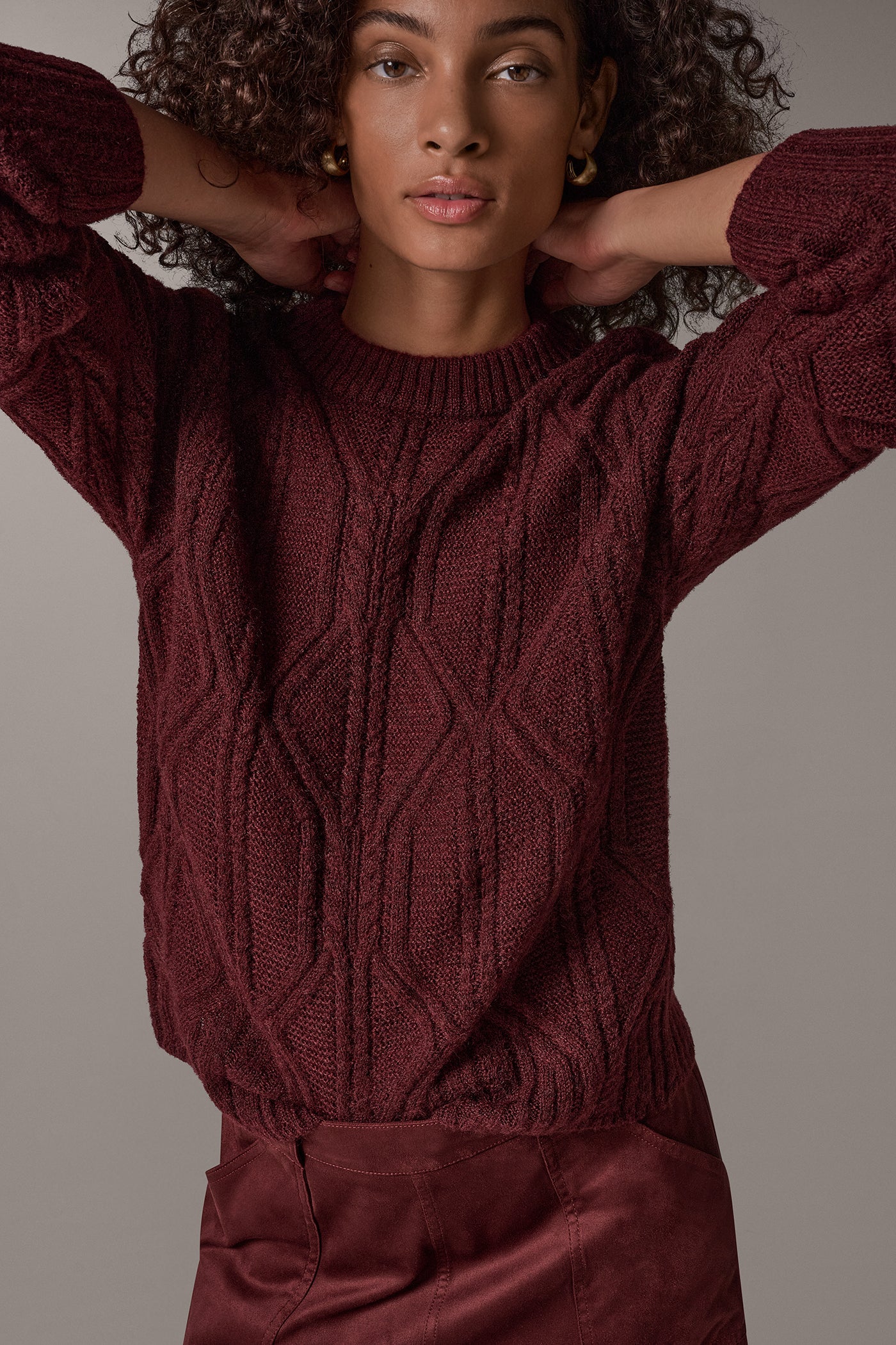 CABLE KNIT SWEATER (alternate view)