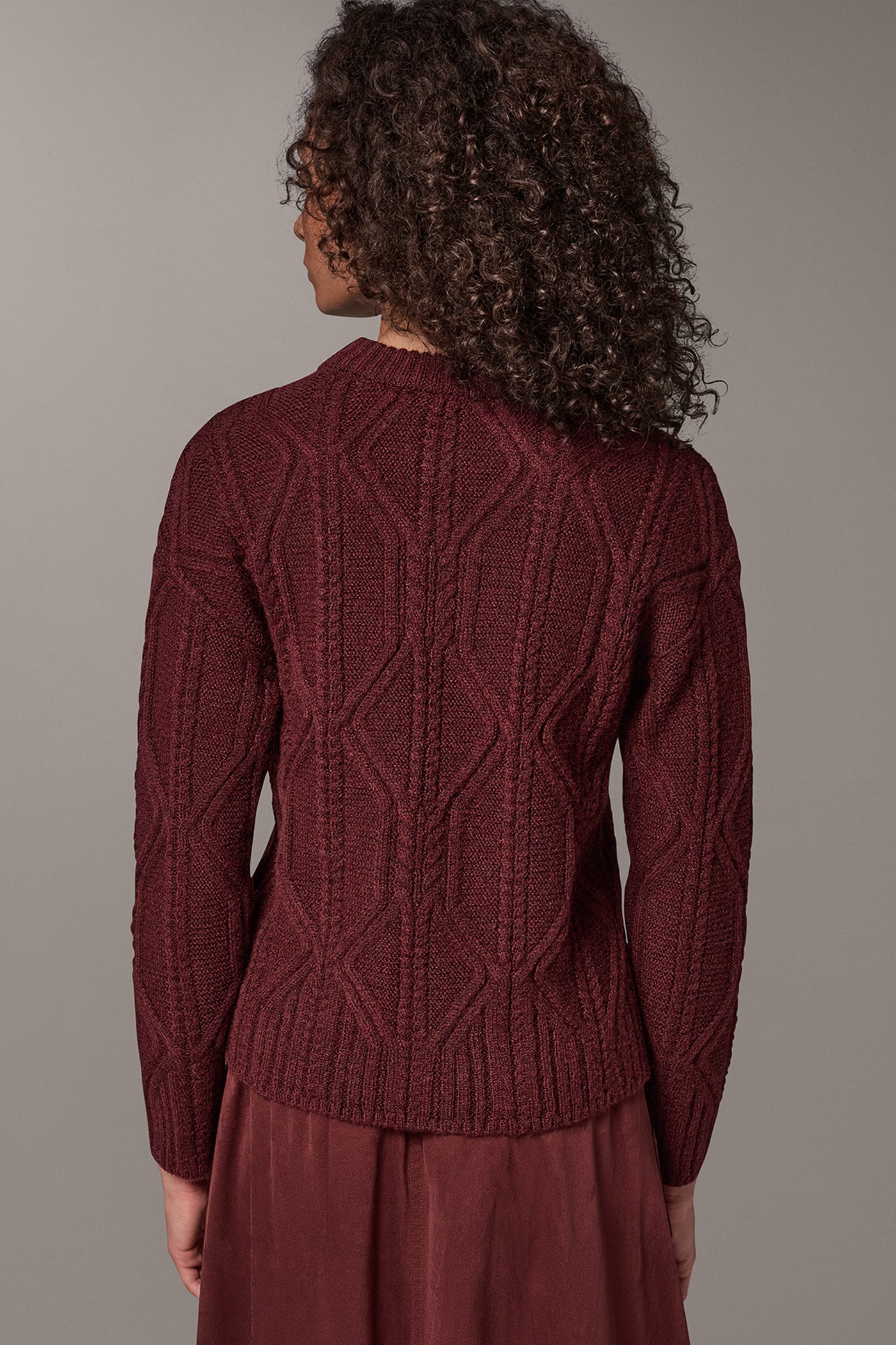 CABLE KNIT SWEATER VIEW 4 | Clothing