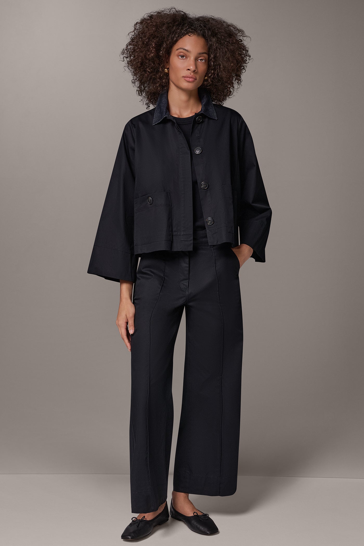 BELL SLEEVE TRAPEZE JACKET VIEW 4