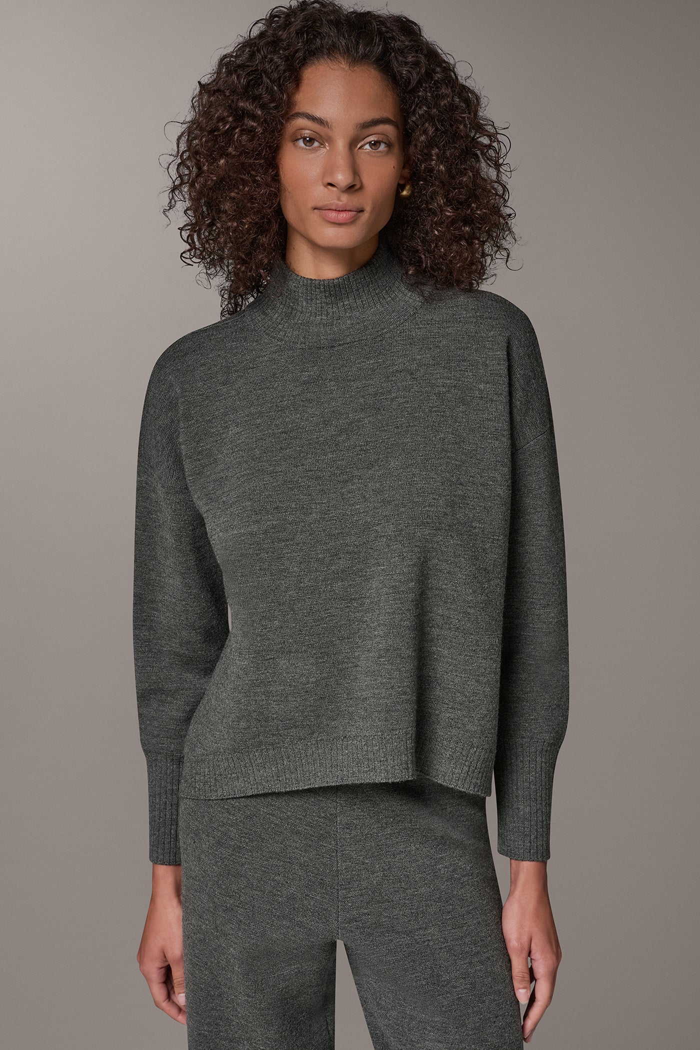 RIBBED MERINO WOOL BLEND SWEATER VIEW 1