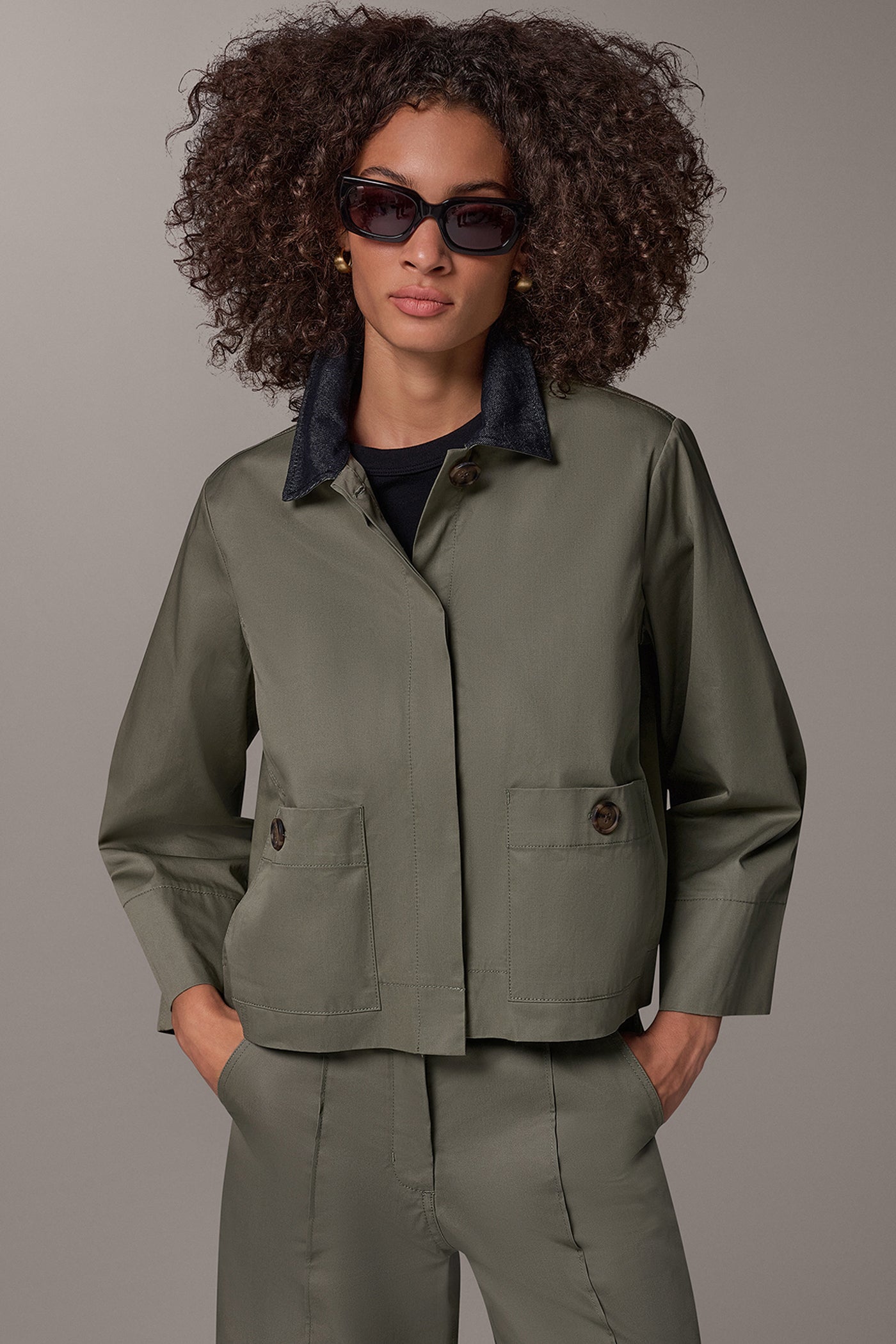 BELL SLEEVE TRAPEZE JACKET VIEW 7