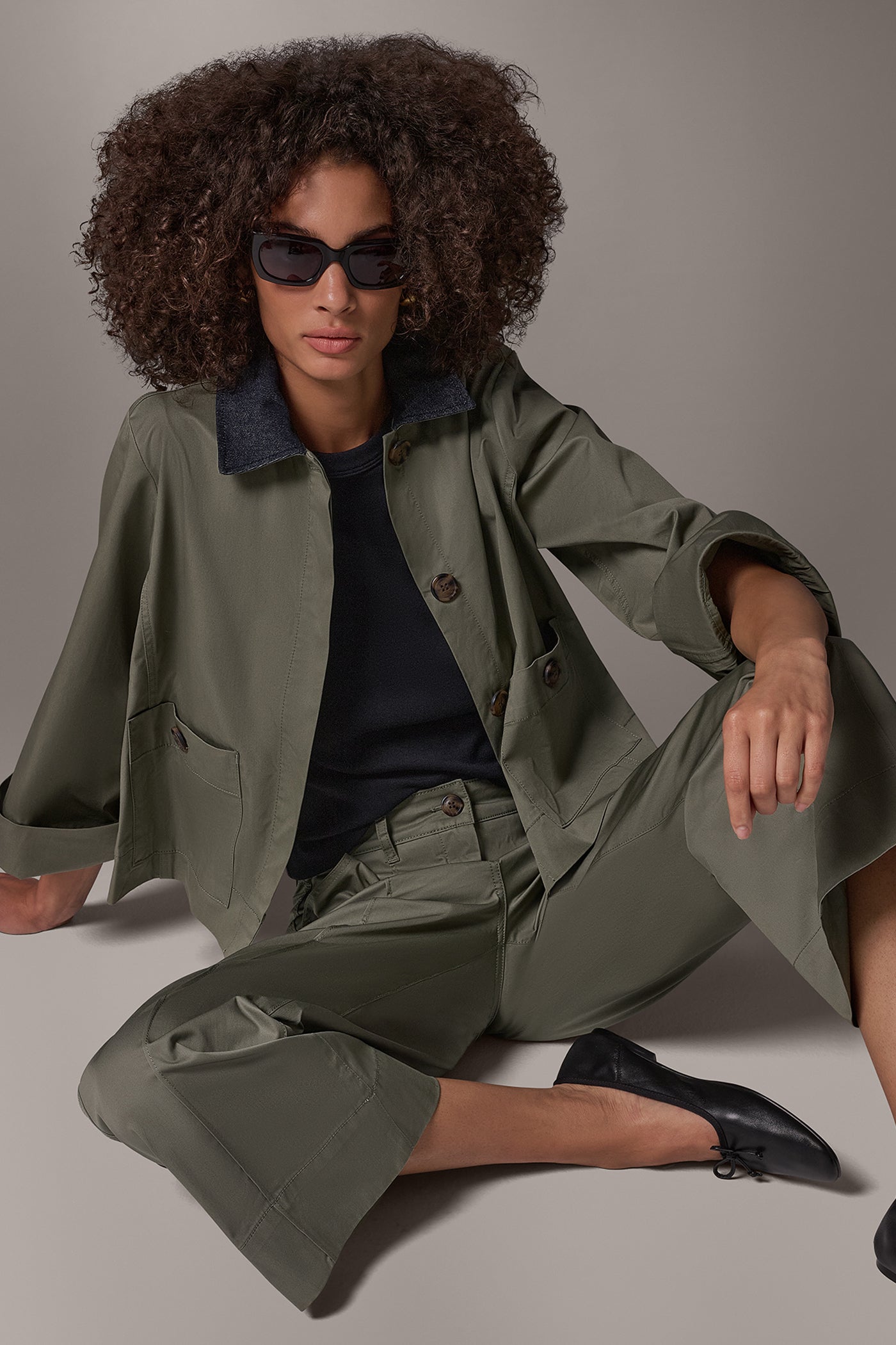 BELL SLEEVE TRAPEZE JACKET VIEW 8