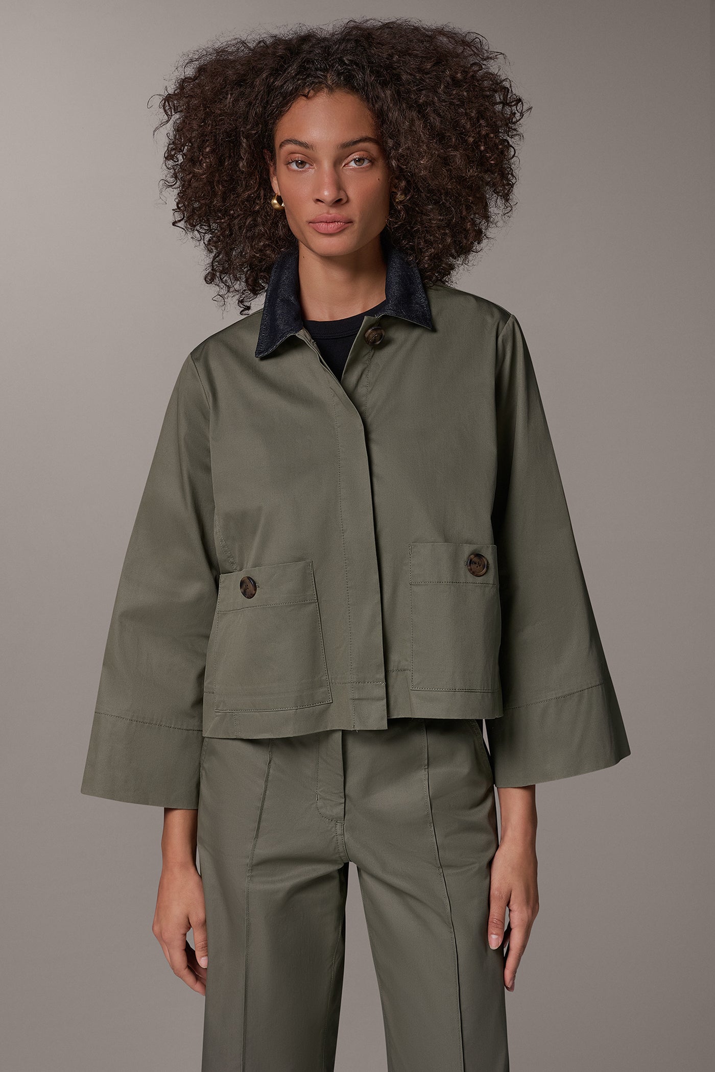 BELL SLEEVE TRAPEZE JACKET VIEW 1