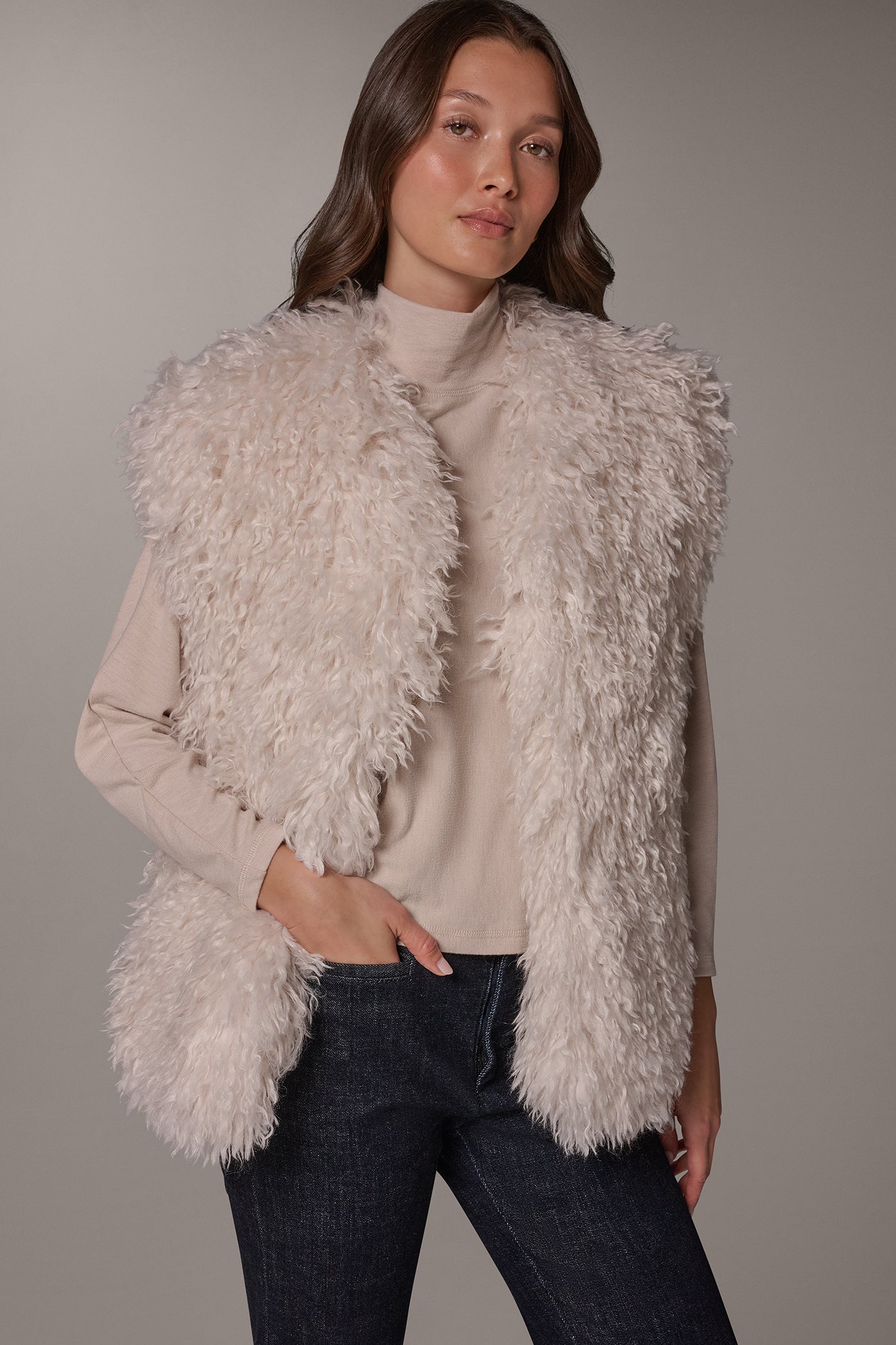 FAUX FUR VEST VIEW 1