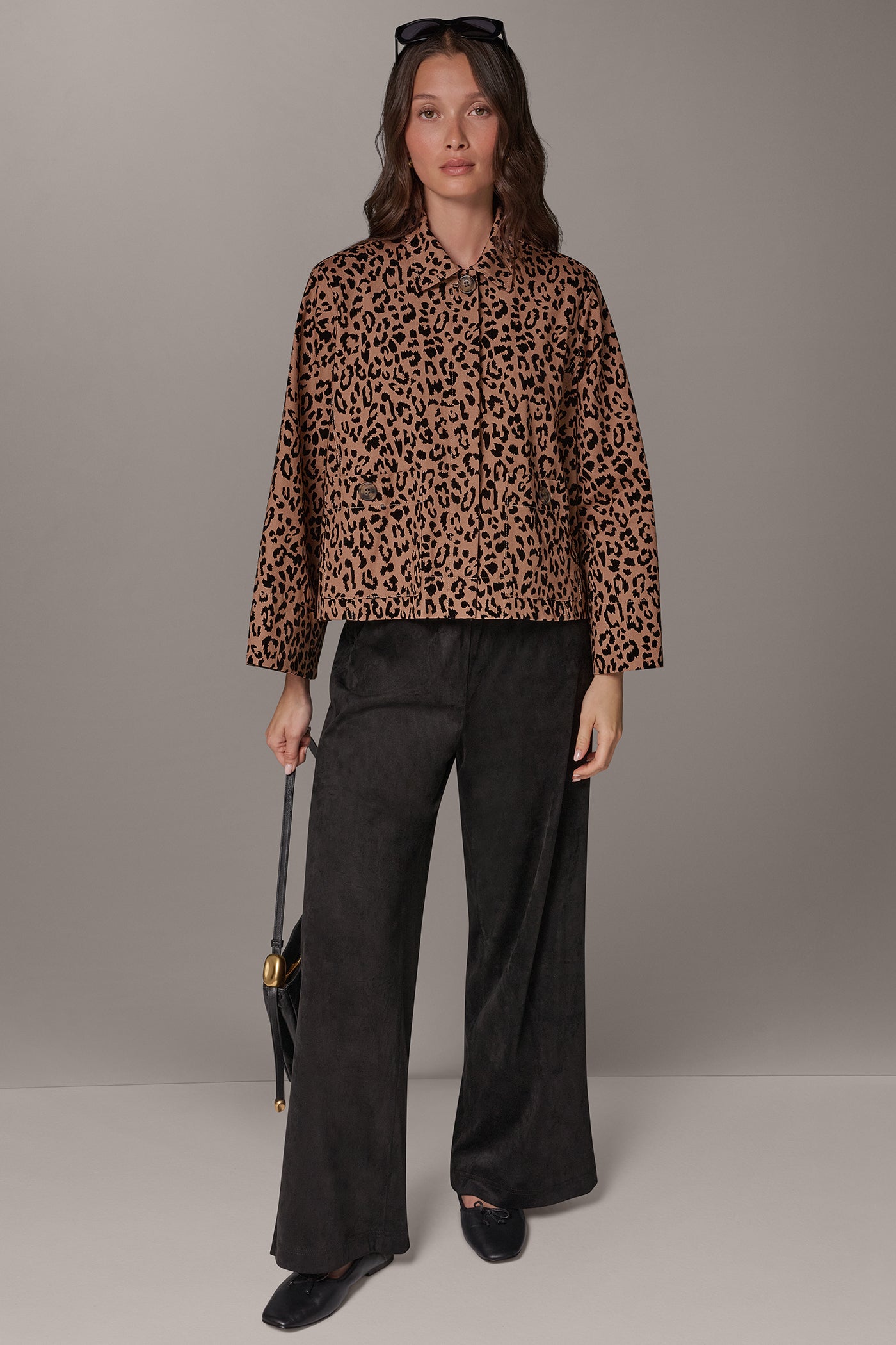PRINTED BELL SLEEVE TRAPEZE JACKET VIEW 6