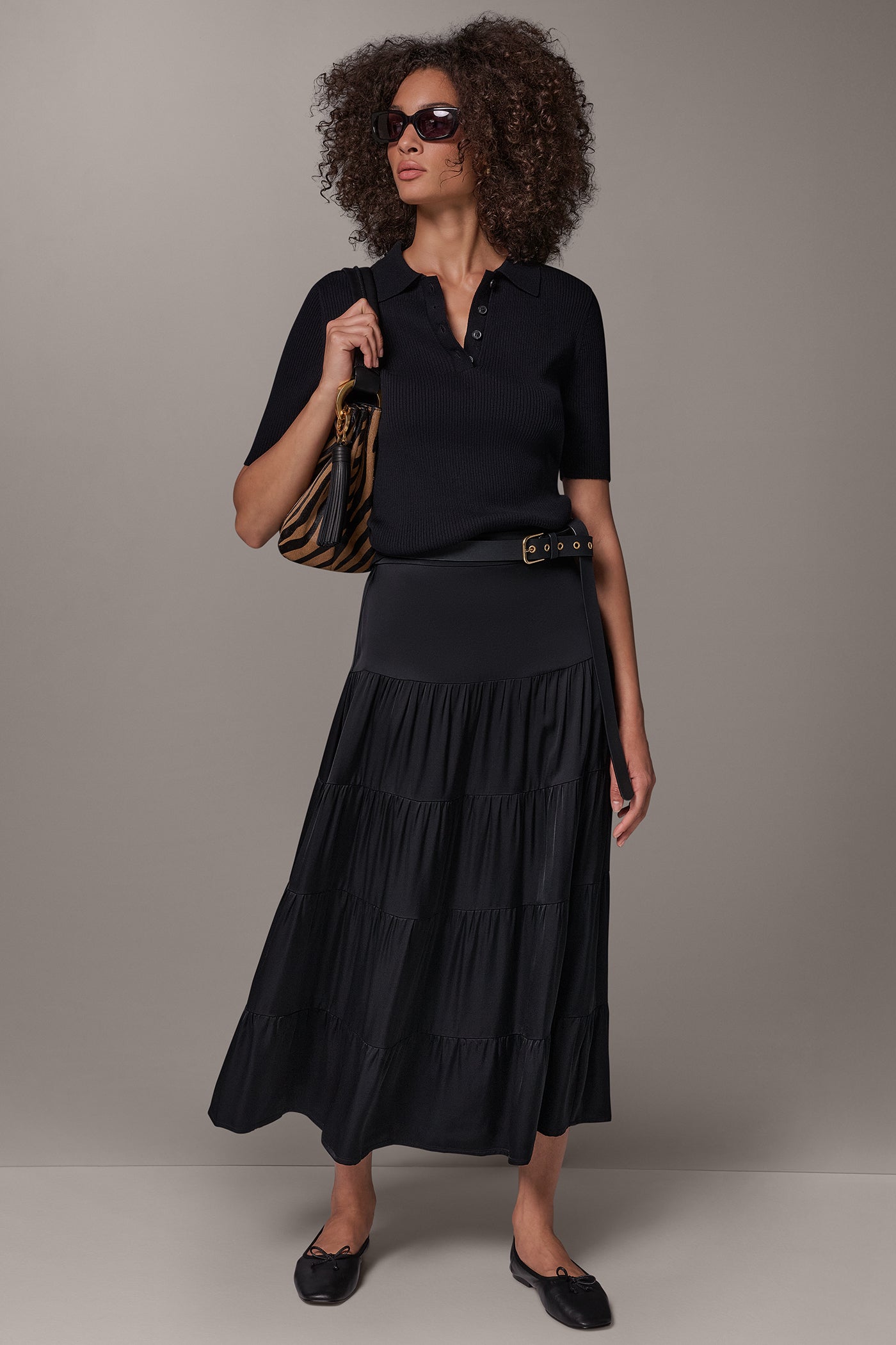 SATIN FLAT FRONT PRARIE SKIRT VIEW 6