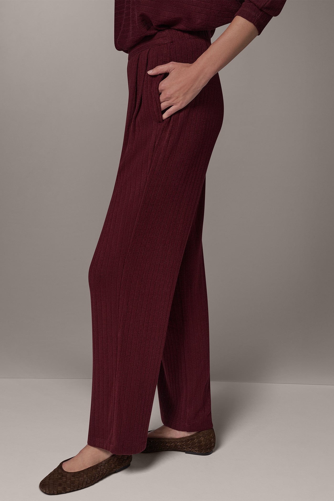 MID-RISE RIB-KNIT PULL-ON PANT VIEW 2