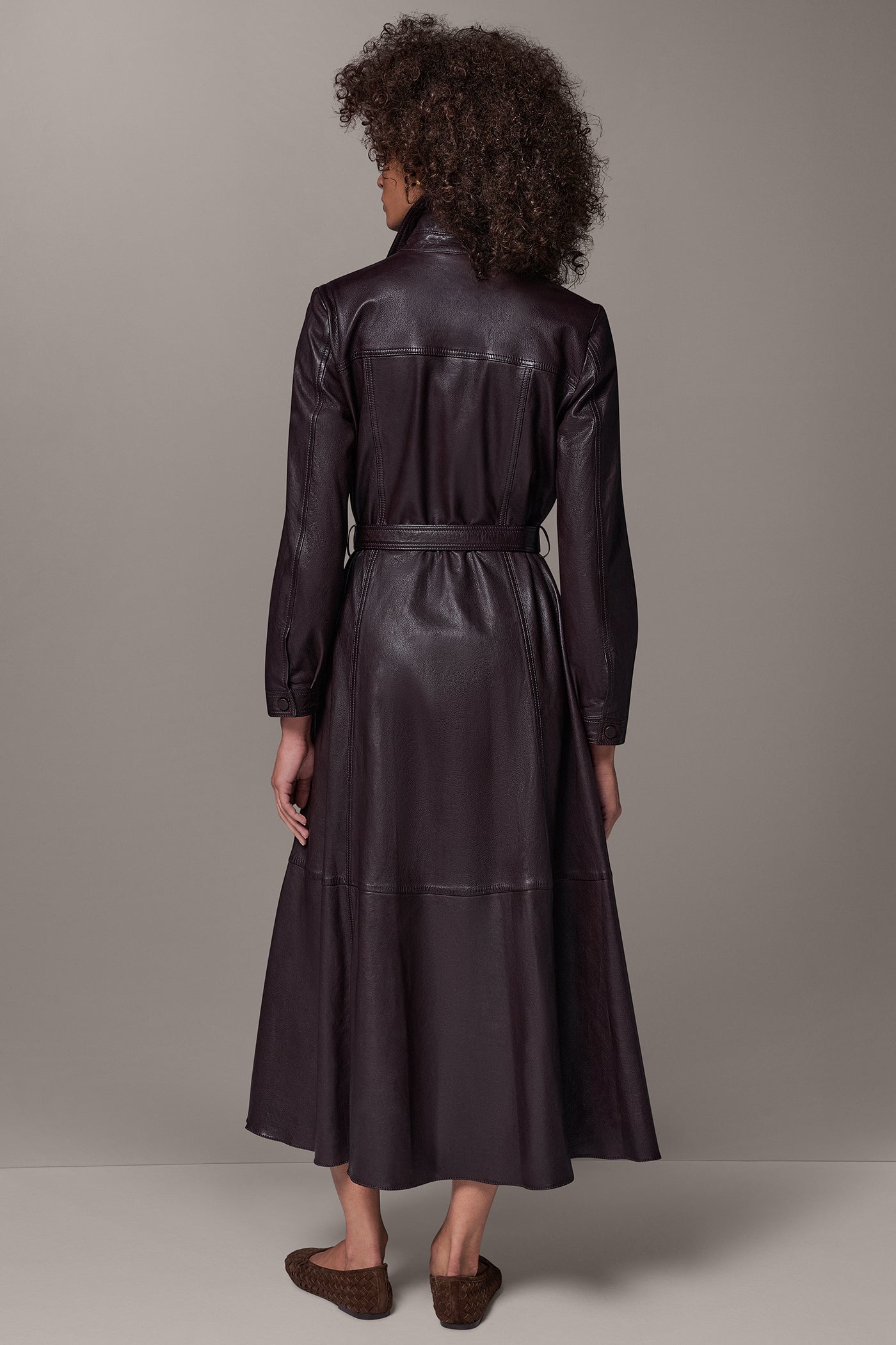 LEATHER SNAP FRONT DUSTER VIEW 3