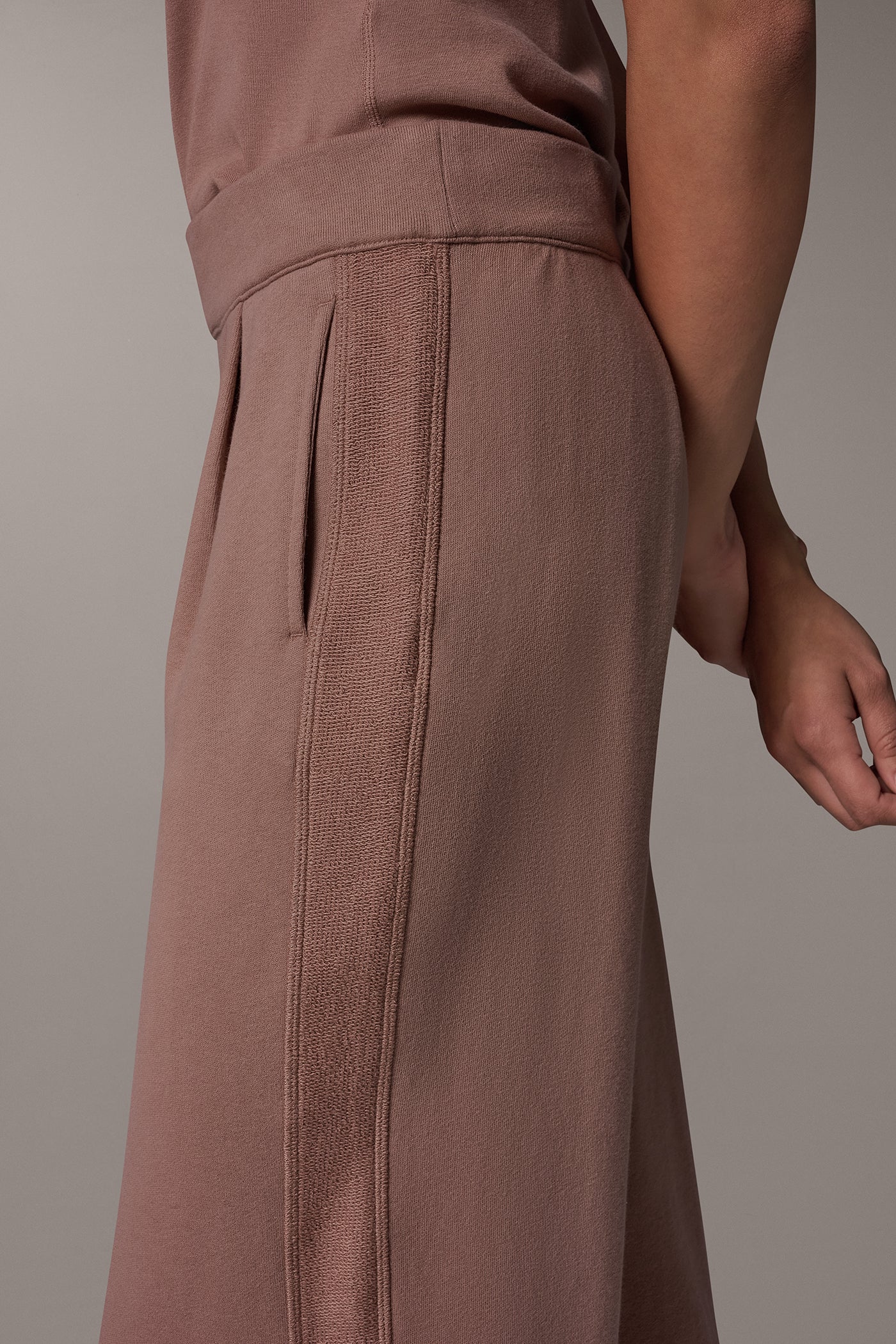 FRENCH TERRY HIGH RISE PANT VIEW 2