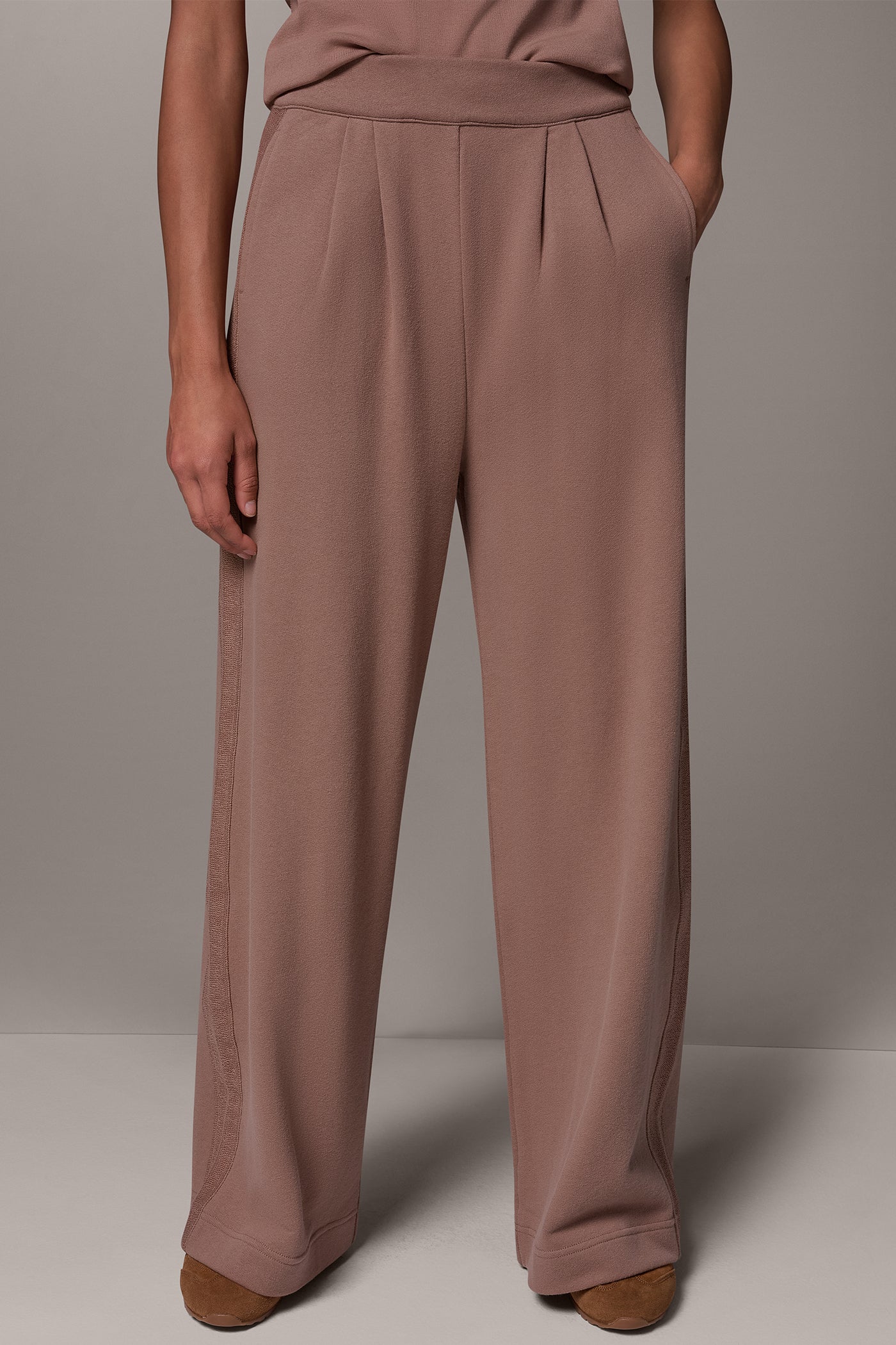 FRENCH TERRY HIGH RISE PANT VIEW 1
