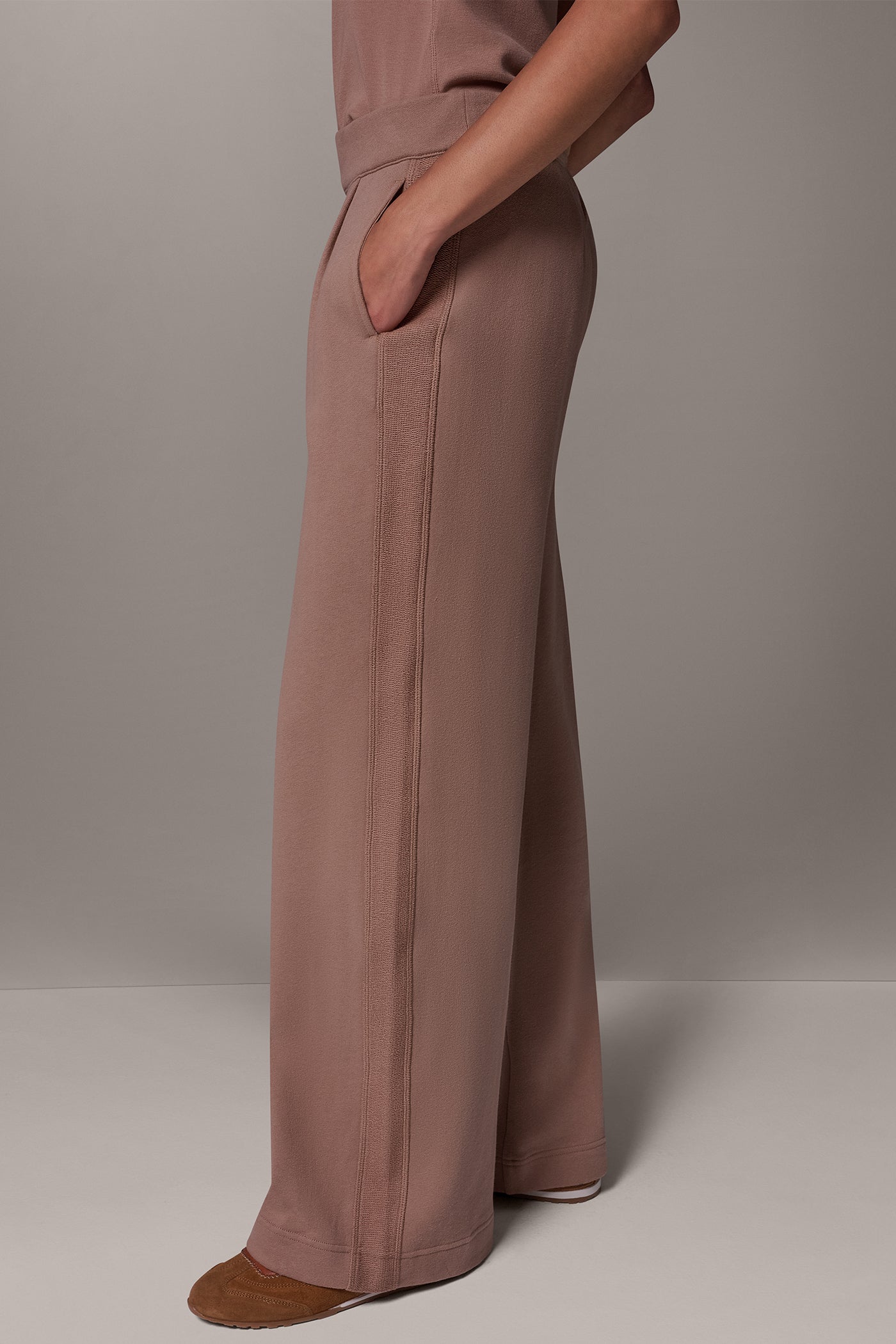 FRENCH TERRY HIGH RISE PANT VIEW 4