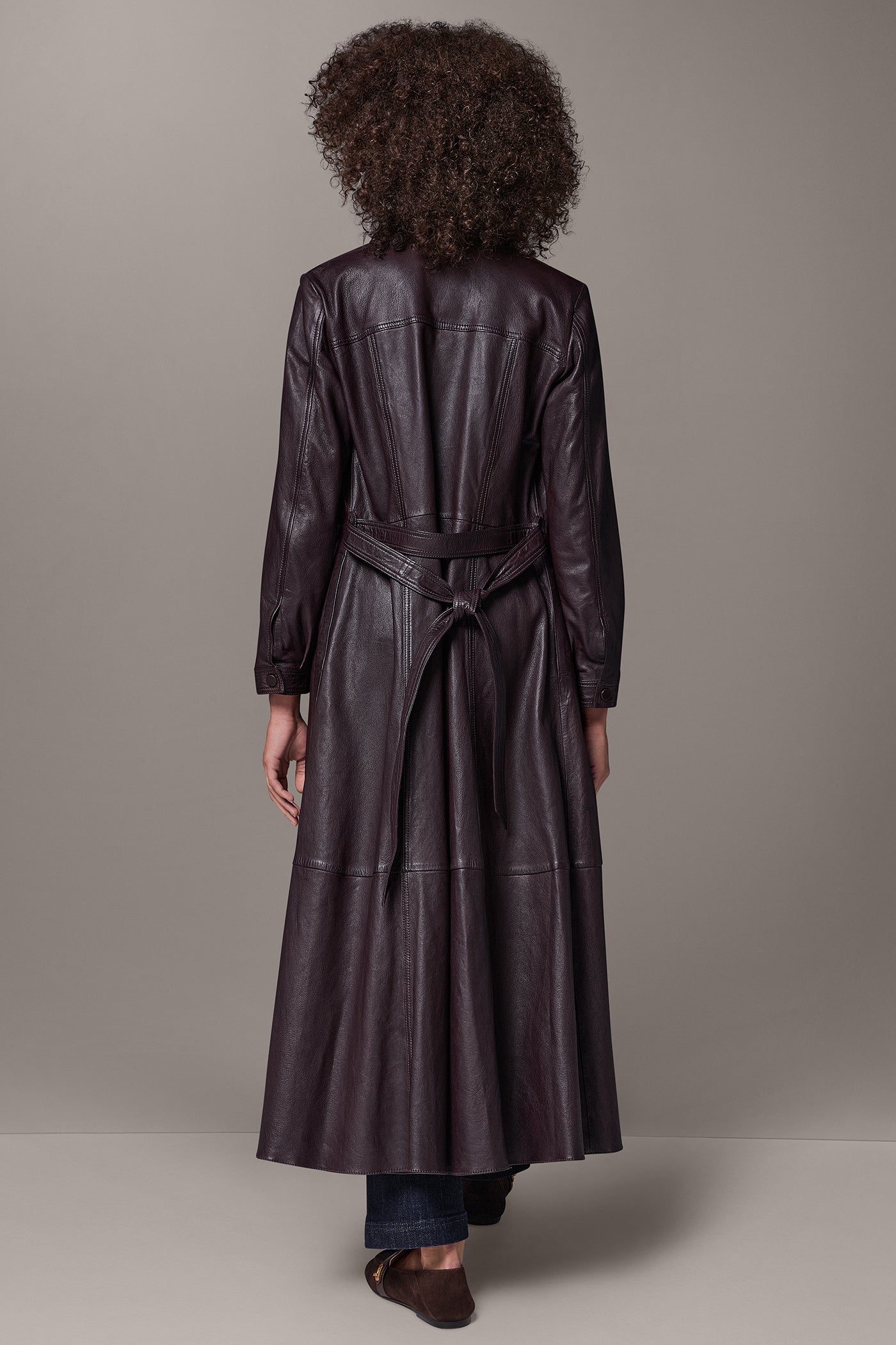 LEATHER SNAP FRONT DUSTER VIEW 6