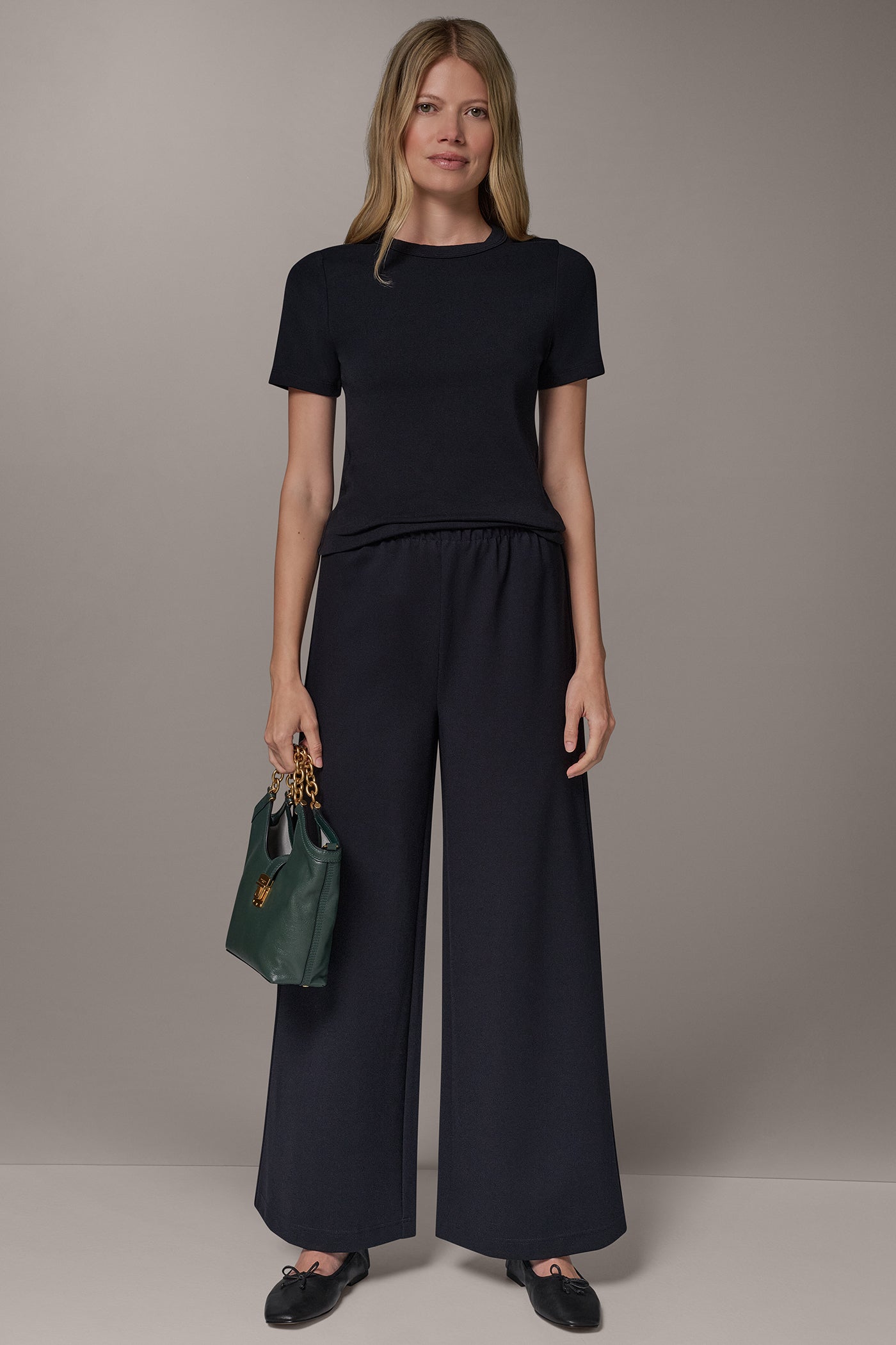 DOUBLE KNIT MID RISE PANT VIEW 5