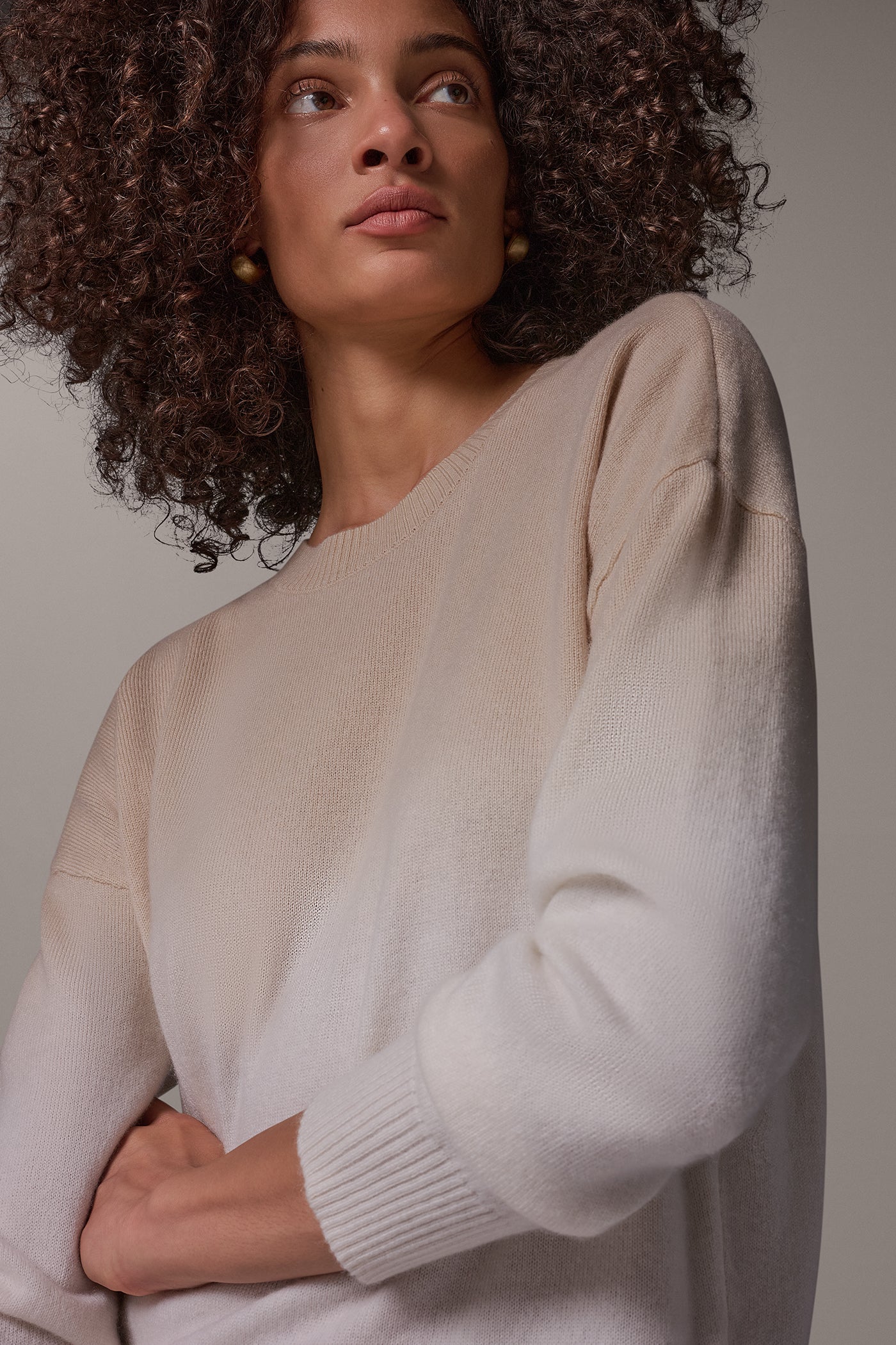 WOOL AND CASHMERE DIP DYE SWEATER (alternate view)