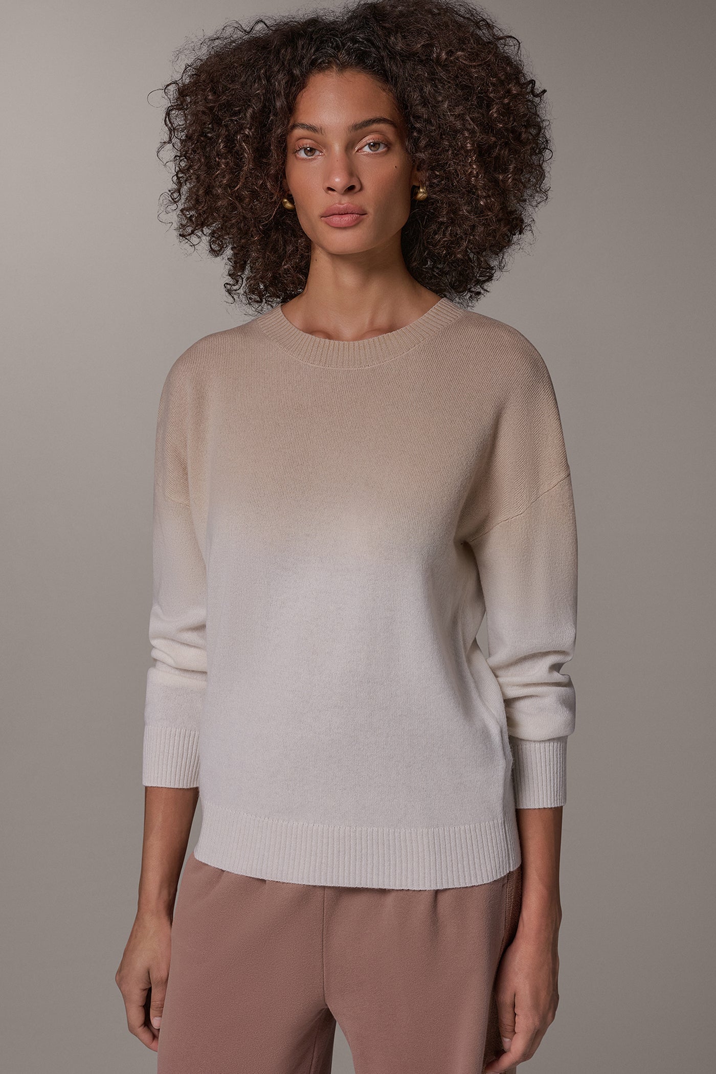 WOOL AND CASHMERE DIP DYE SWEATER
