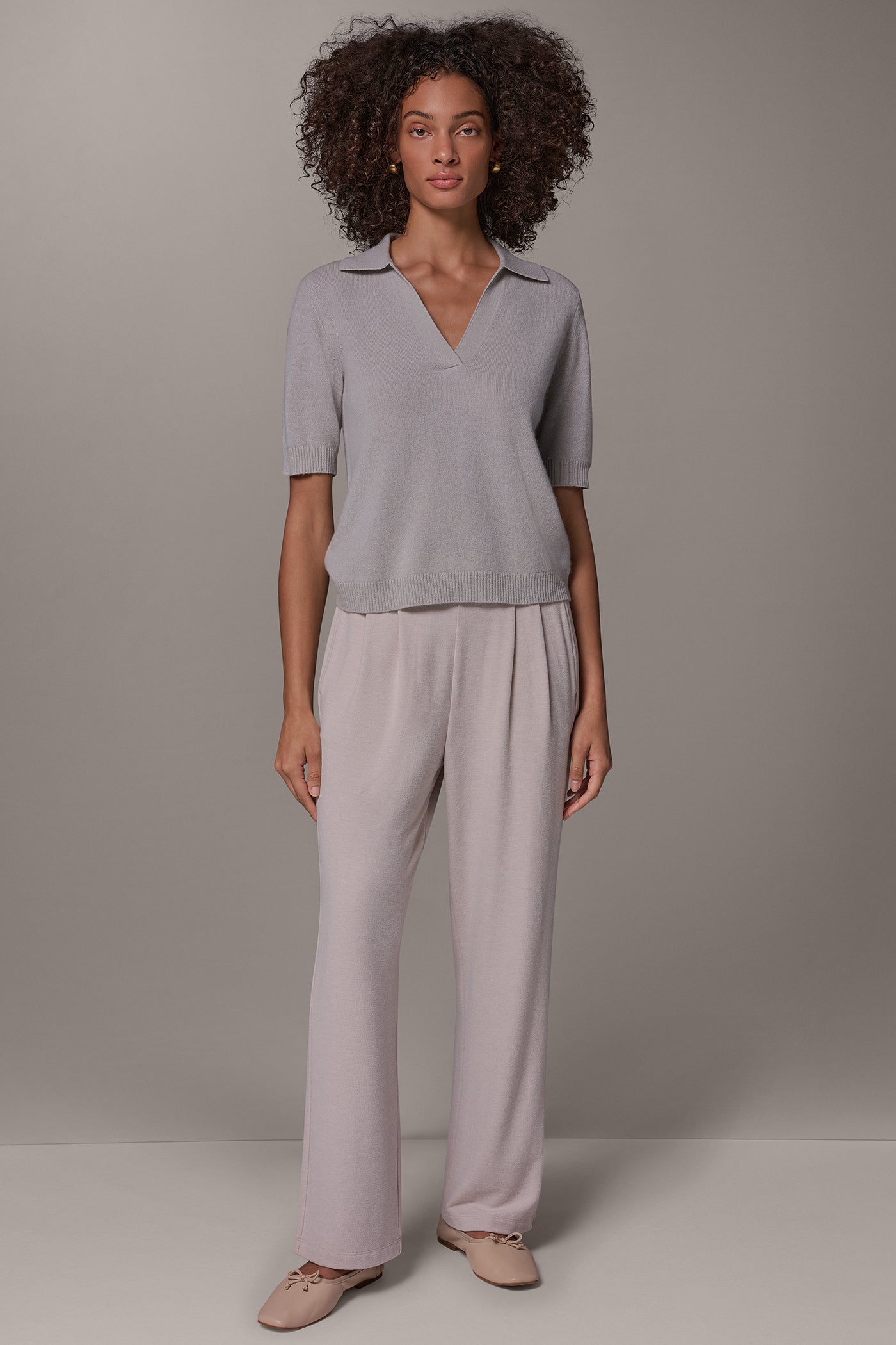 CASHMERE POLO SWEATER VIEW 8