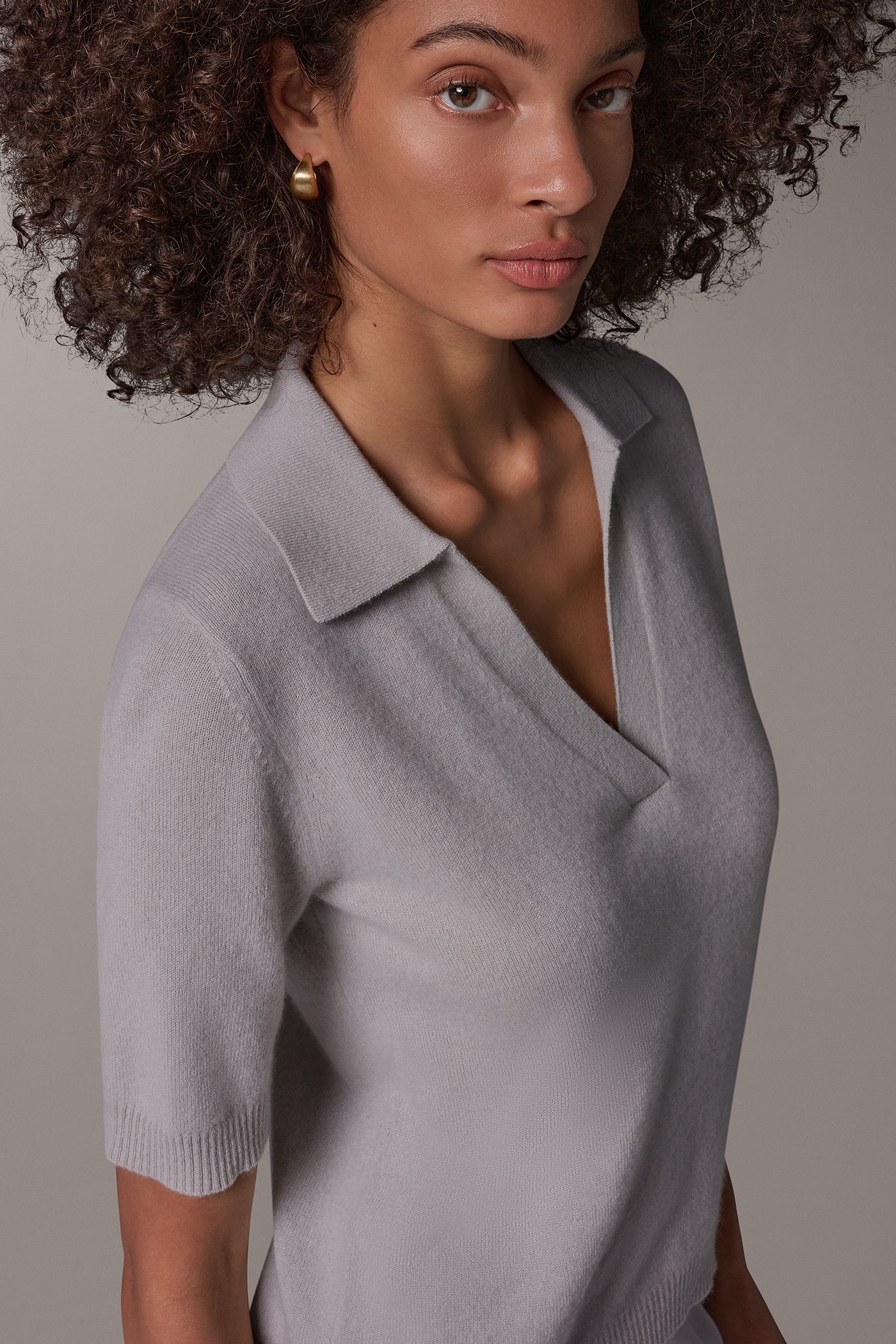 CASHMERE POLO SWEATER VIEW 2