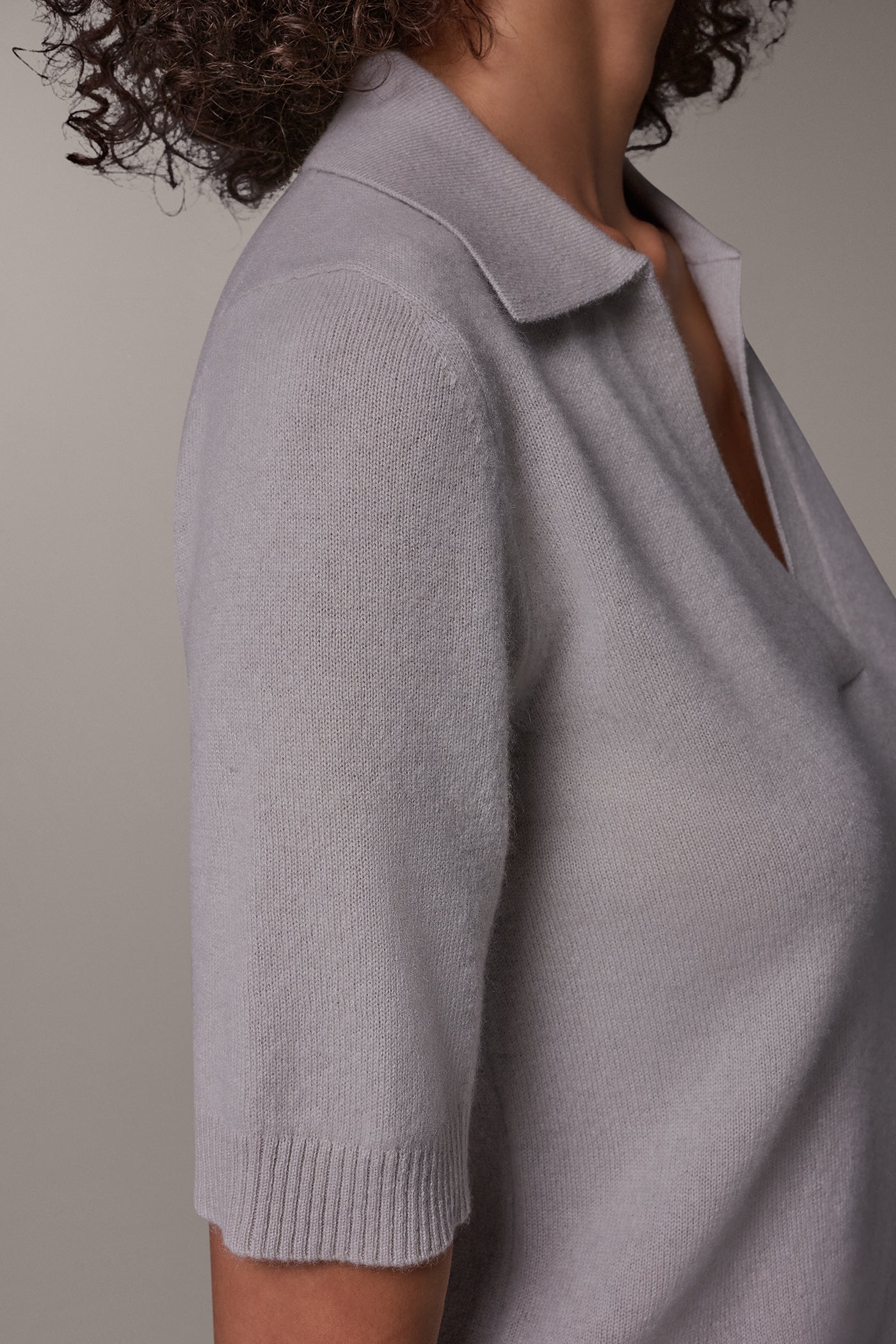 CASHMERE POLO SWEATER VIEW 5