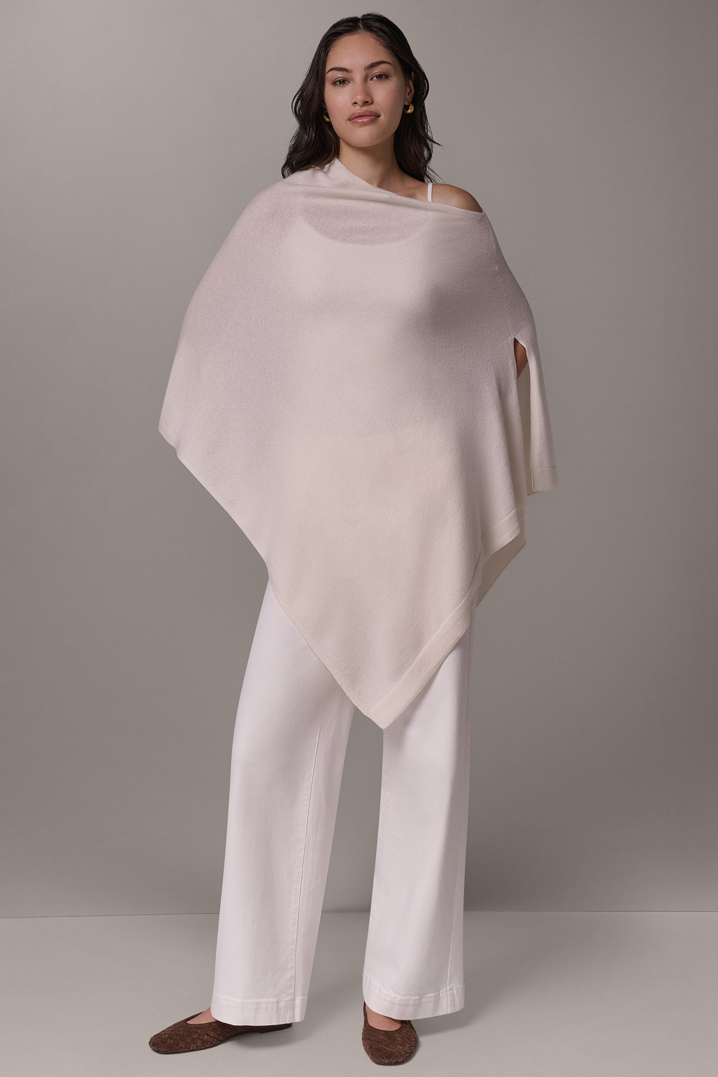 WOOL AND CASHMERE BLEND PONCHO VIEW 6