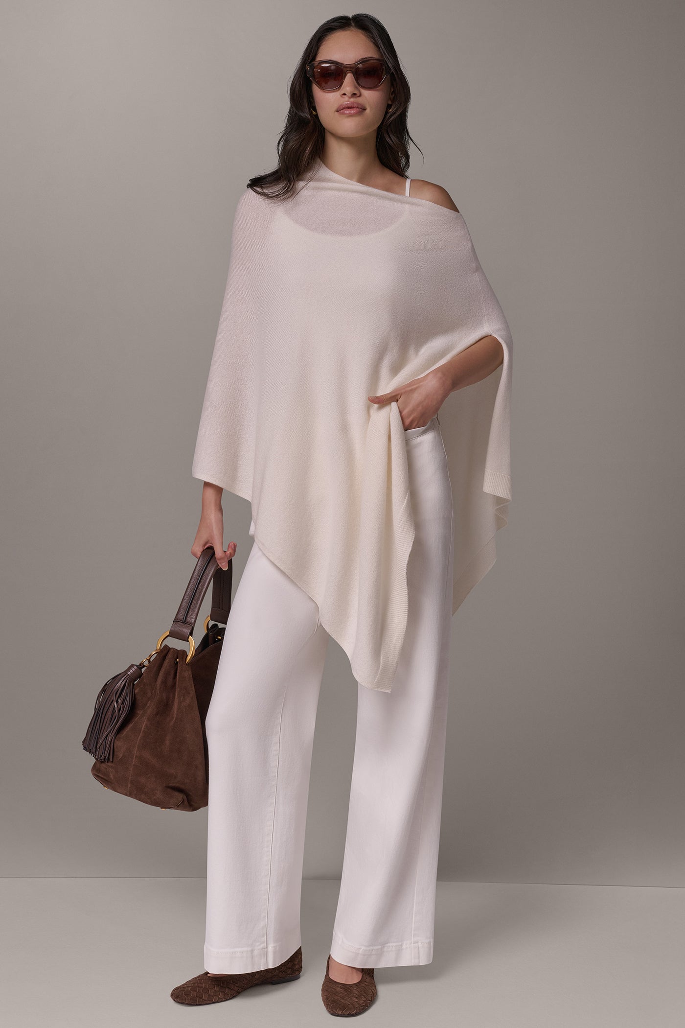WOOL AND CASHMERE BLEND PONCHO VIEW 7