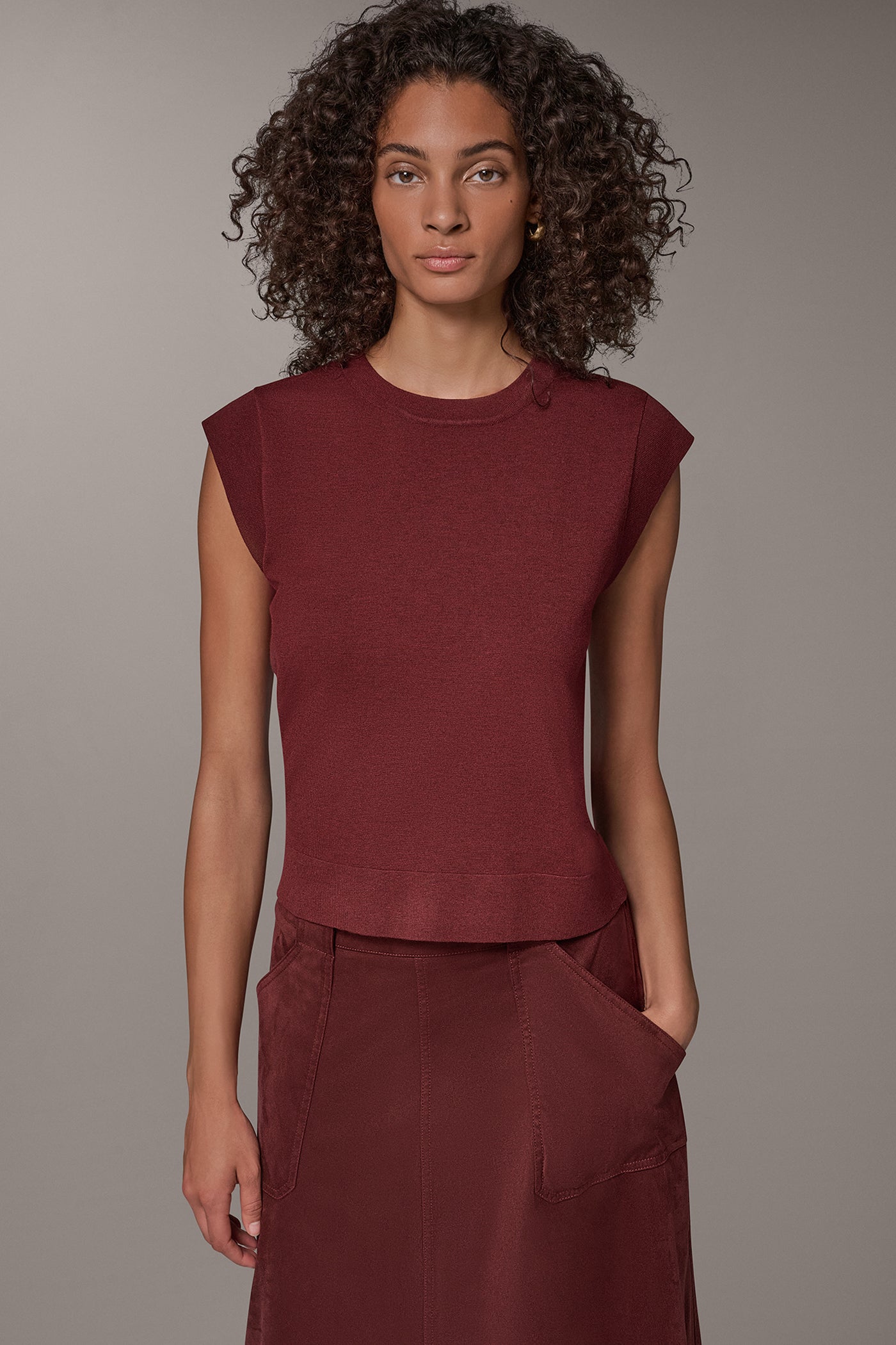EXTENDED SHOULDER SWEATER VIEW 1