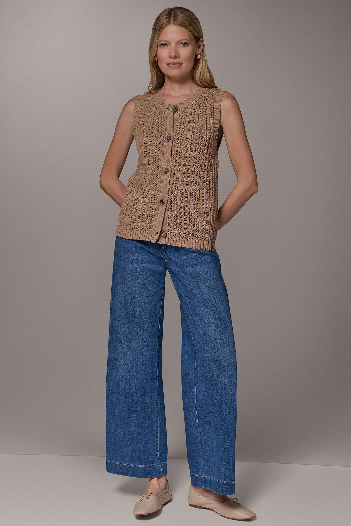 POINTELLE STITCH VEST VIEW 8