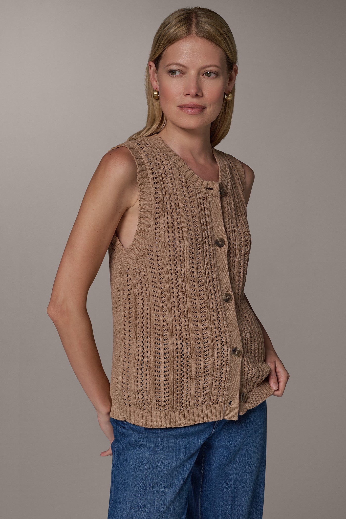 POINTELLE STITCH VEST VIEW 4