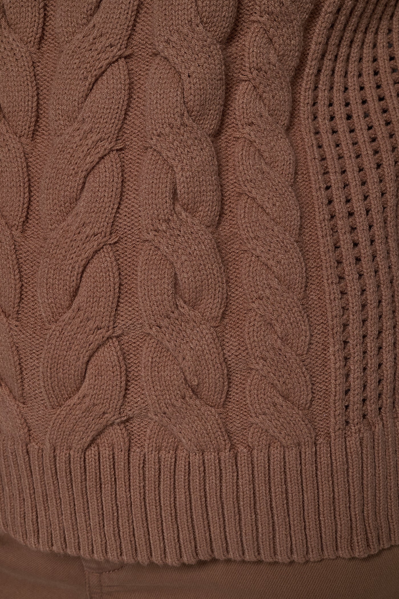BOXY HIGH-LOW CABLE SWEATER VIEW 5